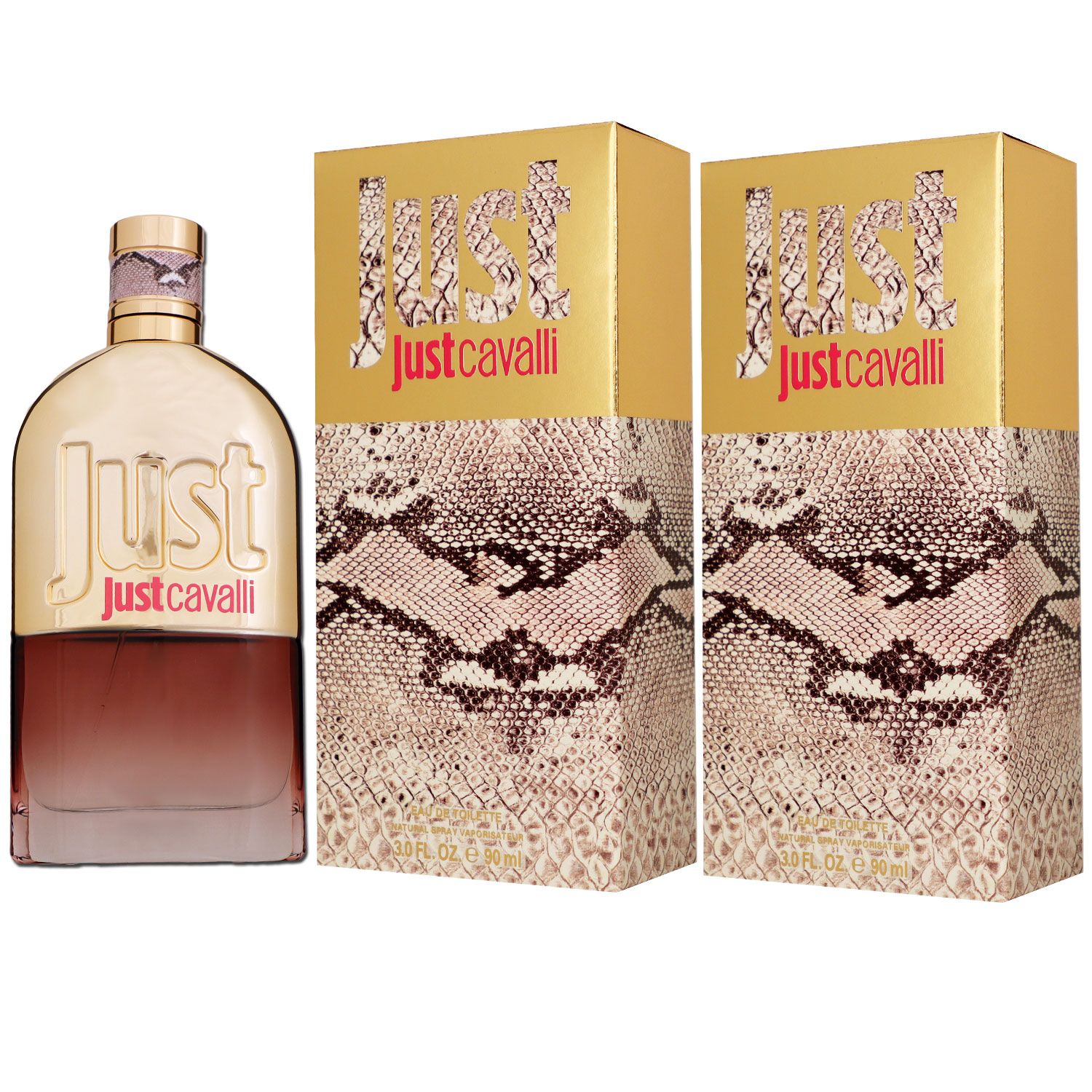 Roberto Cavalli Just Cavalli For Her 2 x 90 ml Eau de Toilette EDT Set Damenduft