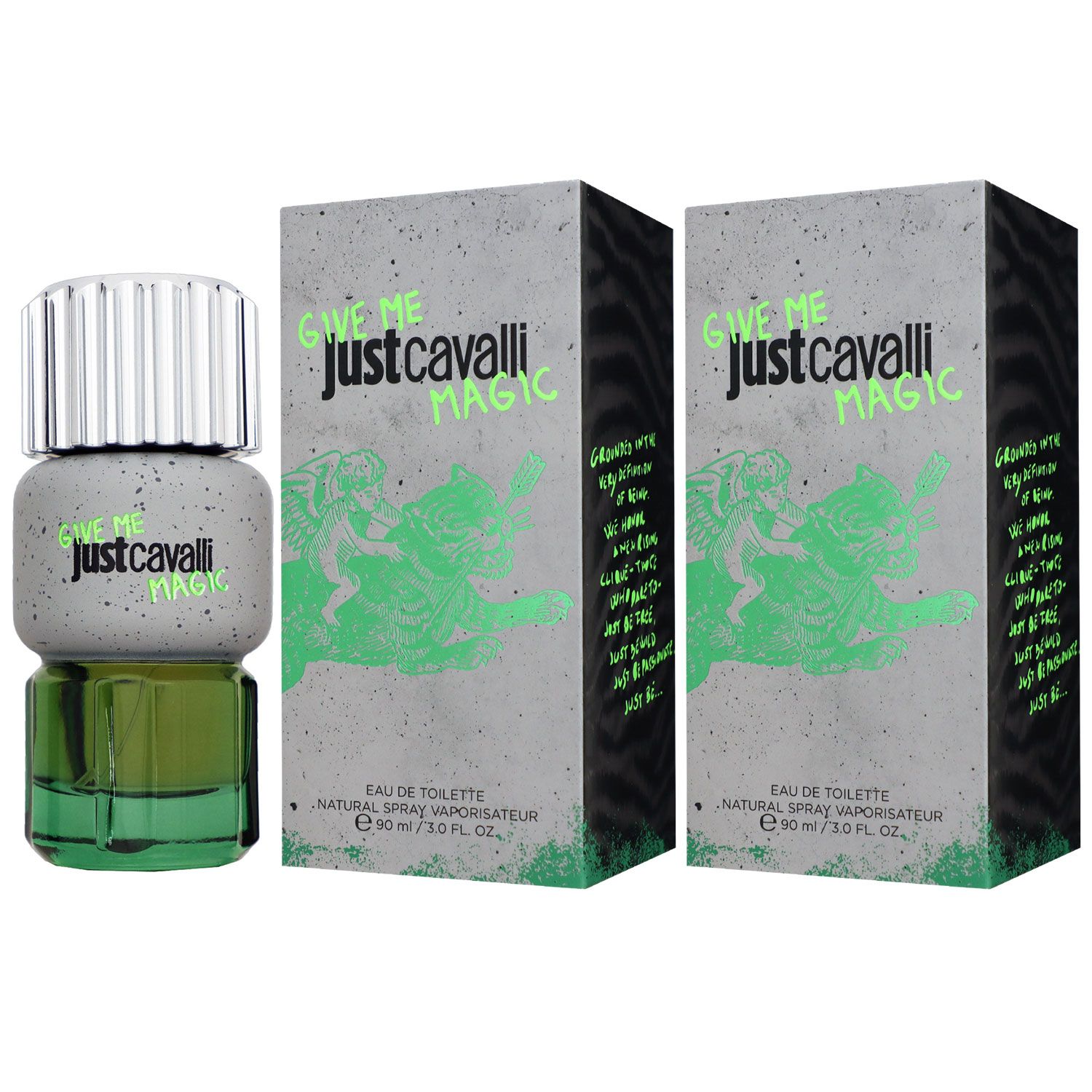 Roberto Cavalli Just Cavalli Give Me Magic for Him 2 x 90 ml Eau de Toilette EDT Set