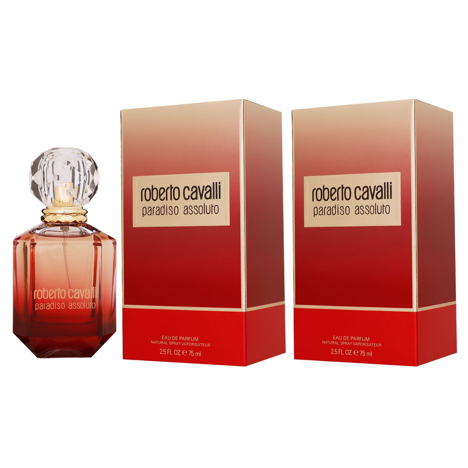 Roberto Cavalli Paradiso Assoluto 2 x 75 ml Eau de Parfum EDP Set
