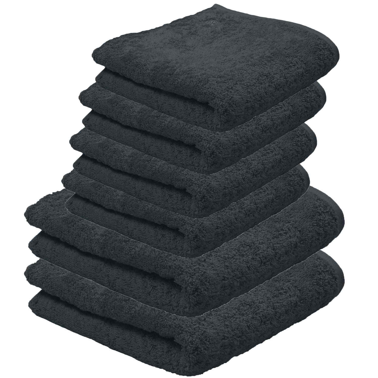 Ross Frottier 4004 Vita Schiefer 4 x Handtuch 50 cm x 100 cm & 2 x Badetuch 70 cm x 140 cm Set