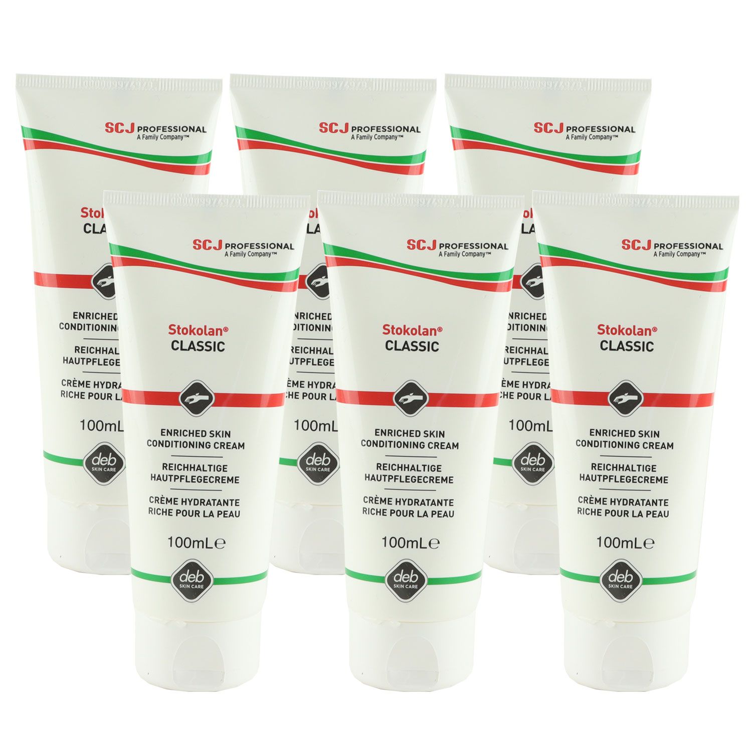 SC Johnson Stokolan Classic 6 x 100 ml Hautpflegecreme f�r Gesicht und H�nde