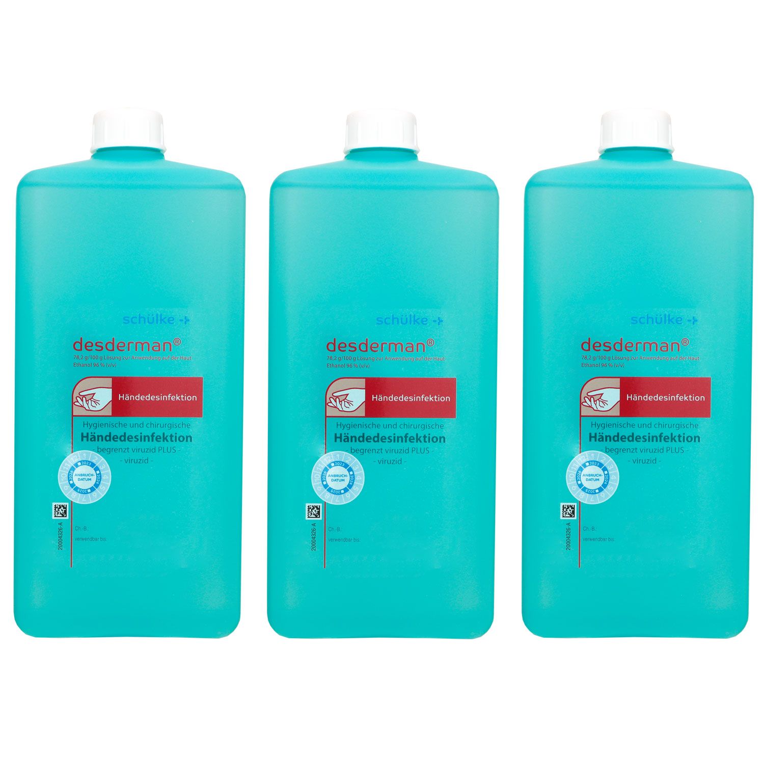 Sch�lke desderman 3 x 1000 ml hygienische und chirurgische H�ndedesinfektion
