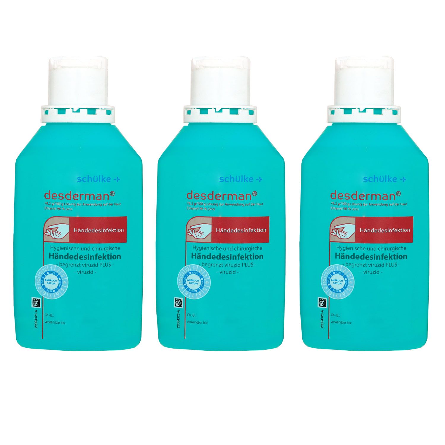 Sch�lke desderman 3 x 500 ml hygienische und chirurgische H�ndedesinfektion