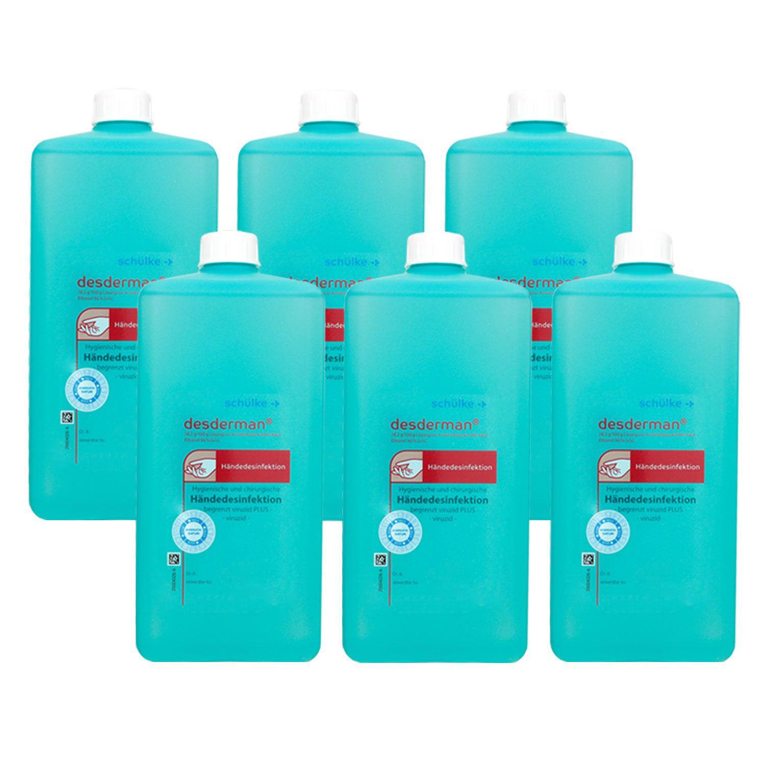 Sch�lke desderman 6 x 1000 ml hygienische und chirurgische H�ndedesinfektion
