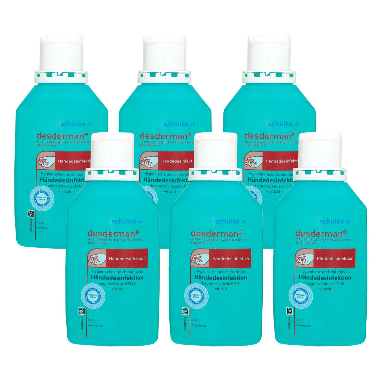 Sch�lke desderman 6 x 500 ml hygienische und chirurgische H�ndedesinfektion
