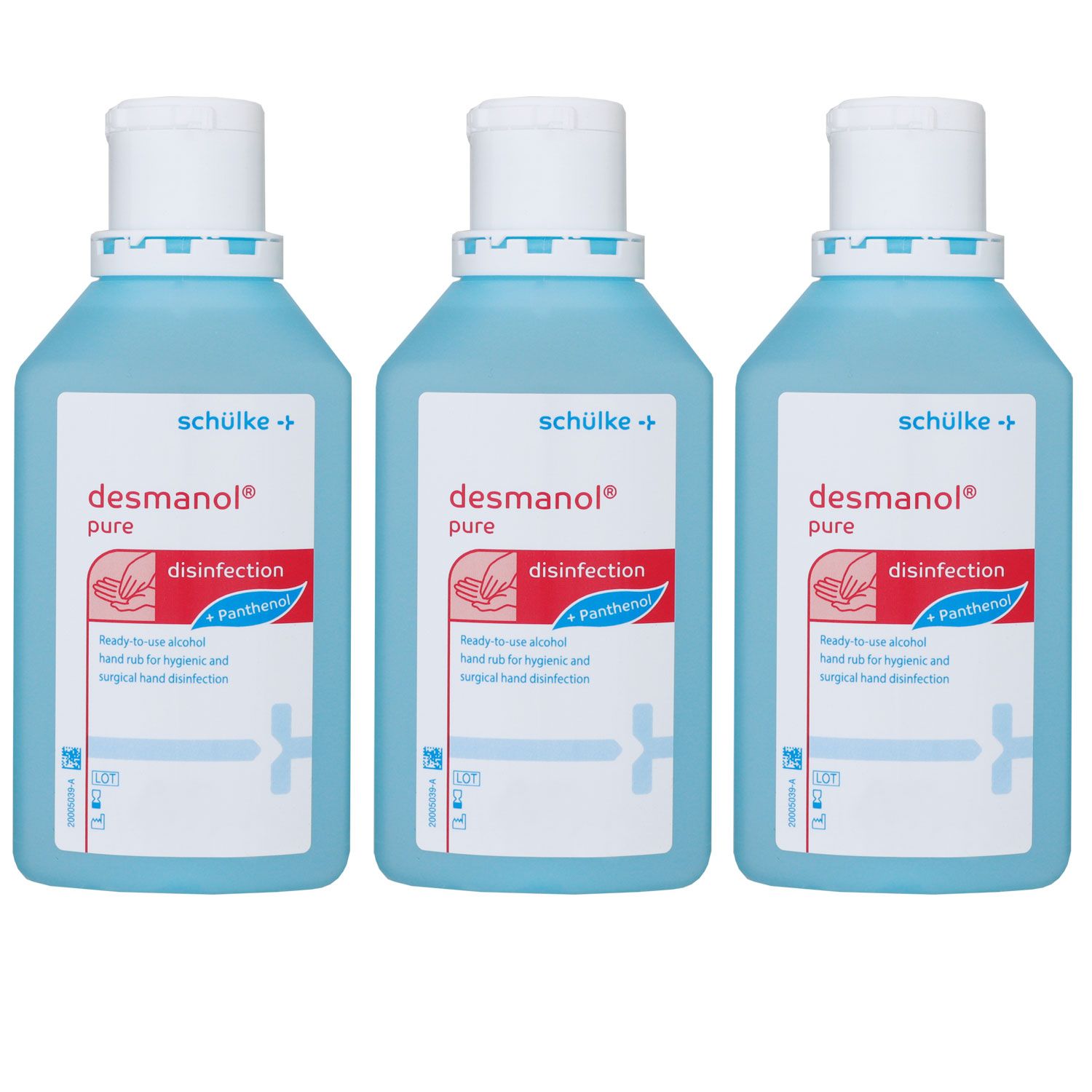 Sch�lke desmanol pure 3 x 500 ml Handdesinfektionsmittel Set