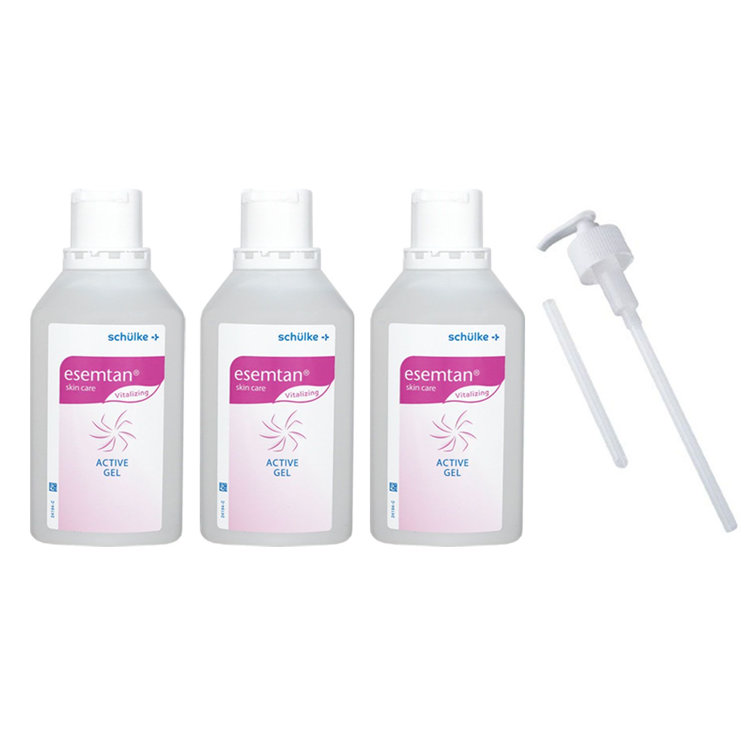 Sch�lke esemtan active gel 3 x 500 ml Erfrischungsgel & Dosierpumpe Set