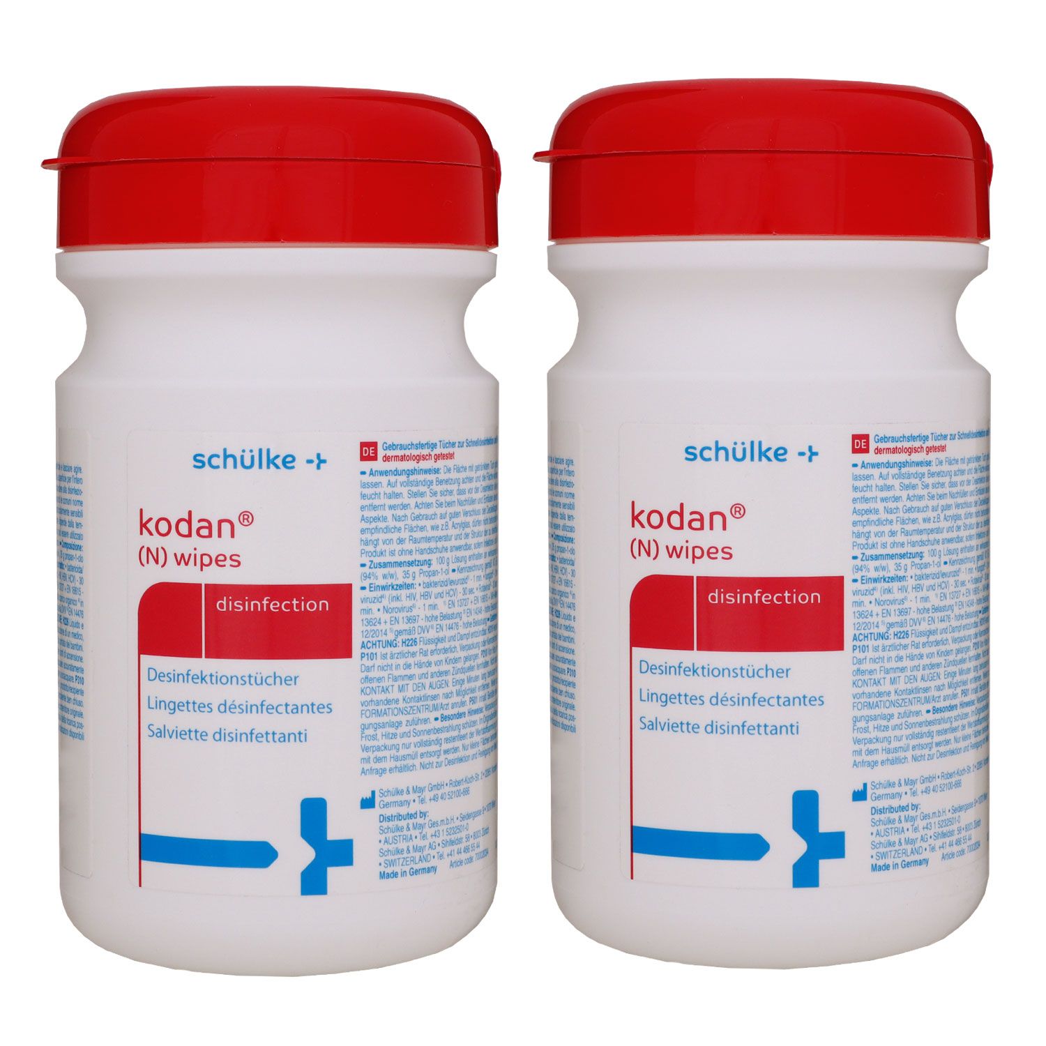 Sch�lke kodan (N) wipes 2 x 90 T�cher f�r Desinfektion Fl�chendesinfektion Dose