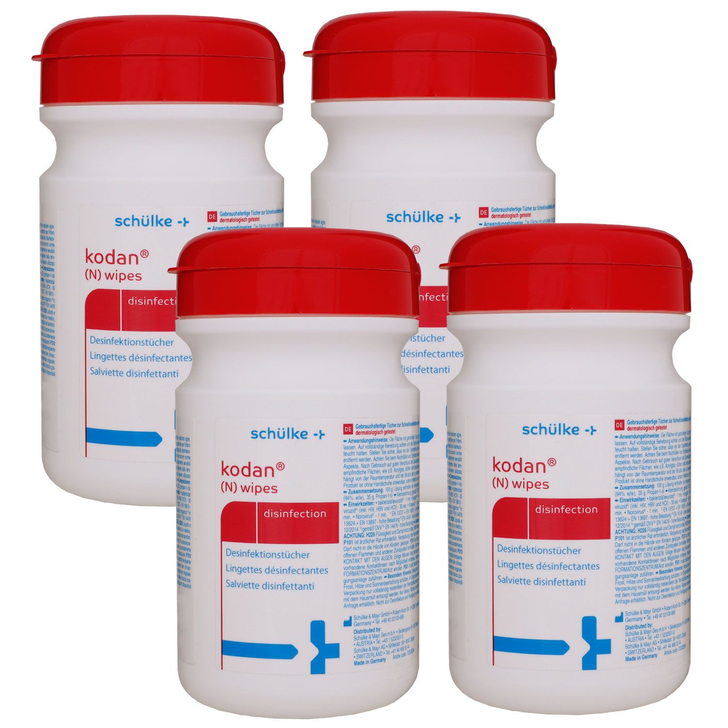 Sch�lke kodan (N) wipes 4 x 90 T�cher f�r Desinfektion Fl�chendesinfektion Dose
