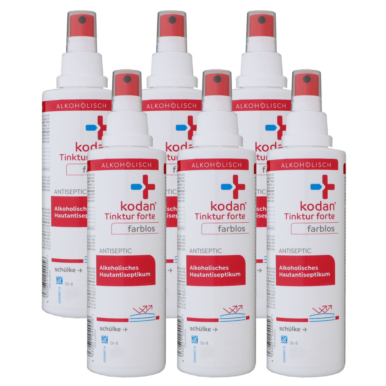 Sch�lke kodan Tinktur forte farblos 6 x 250 ml alkoholisches Hautdesinfektion