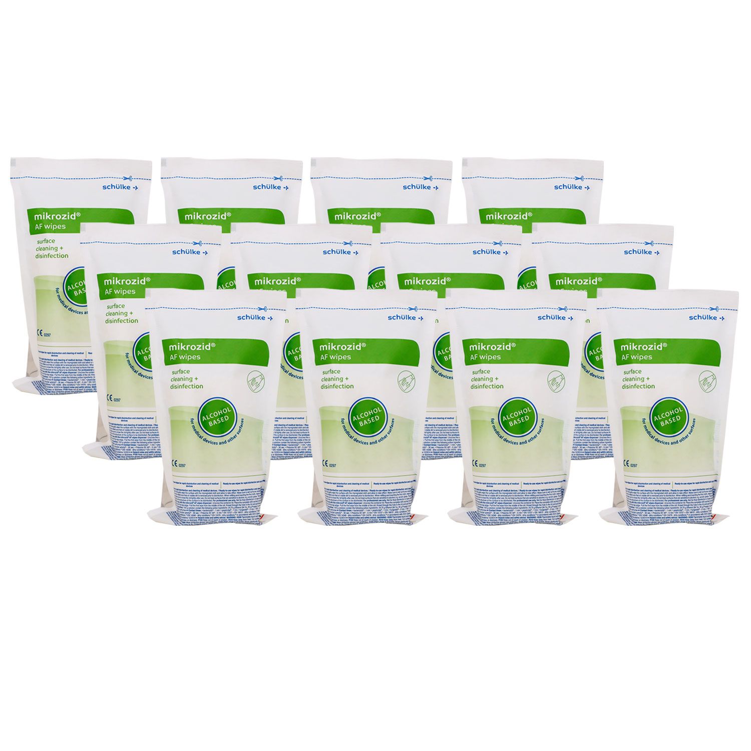 Sch�lke mikrozid AF wipes Refill alkoholische Desinfektionsst�cher 12 x 150 St�ck