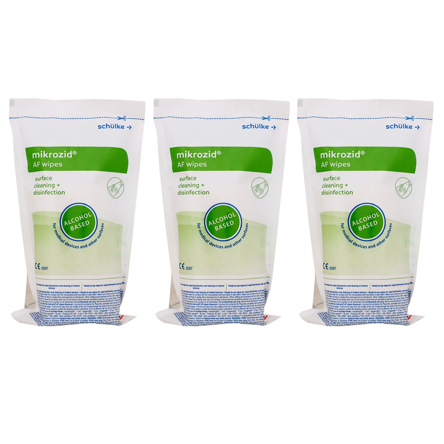 Sch�lke mikrozid AF wipes Refill alkoholische Desinfektionsst�cher 3 x 150 St�ck