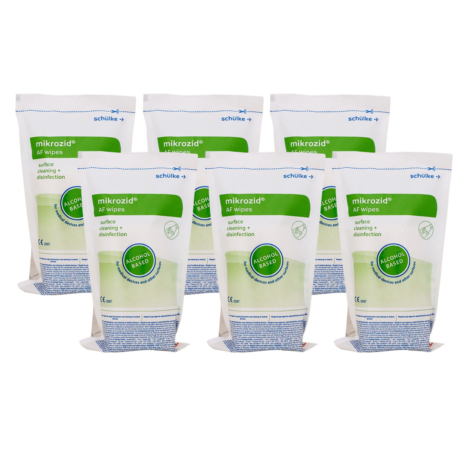 Sch�lke mikrozid AF wipes Refill alkoholische Desinfektionsst�cher 6 x 150 St�ck