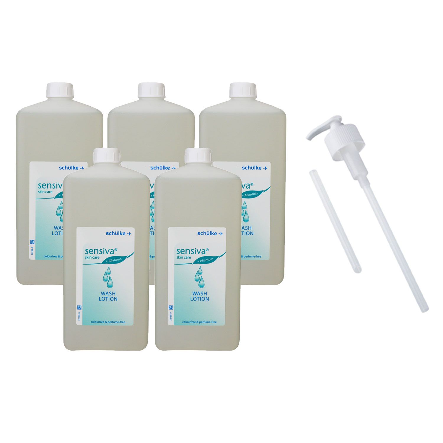 Sch�lke sensiva Wash Lotion 5 x 1000 ml Handwaschlotion & Dosierpumpe Set