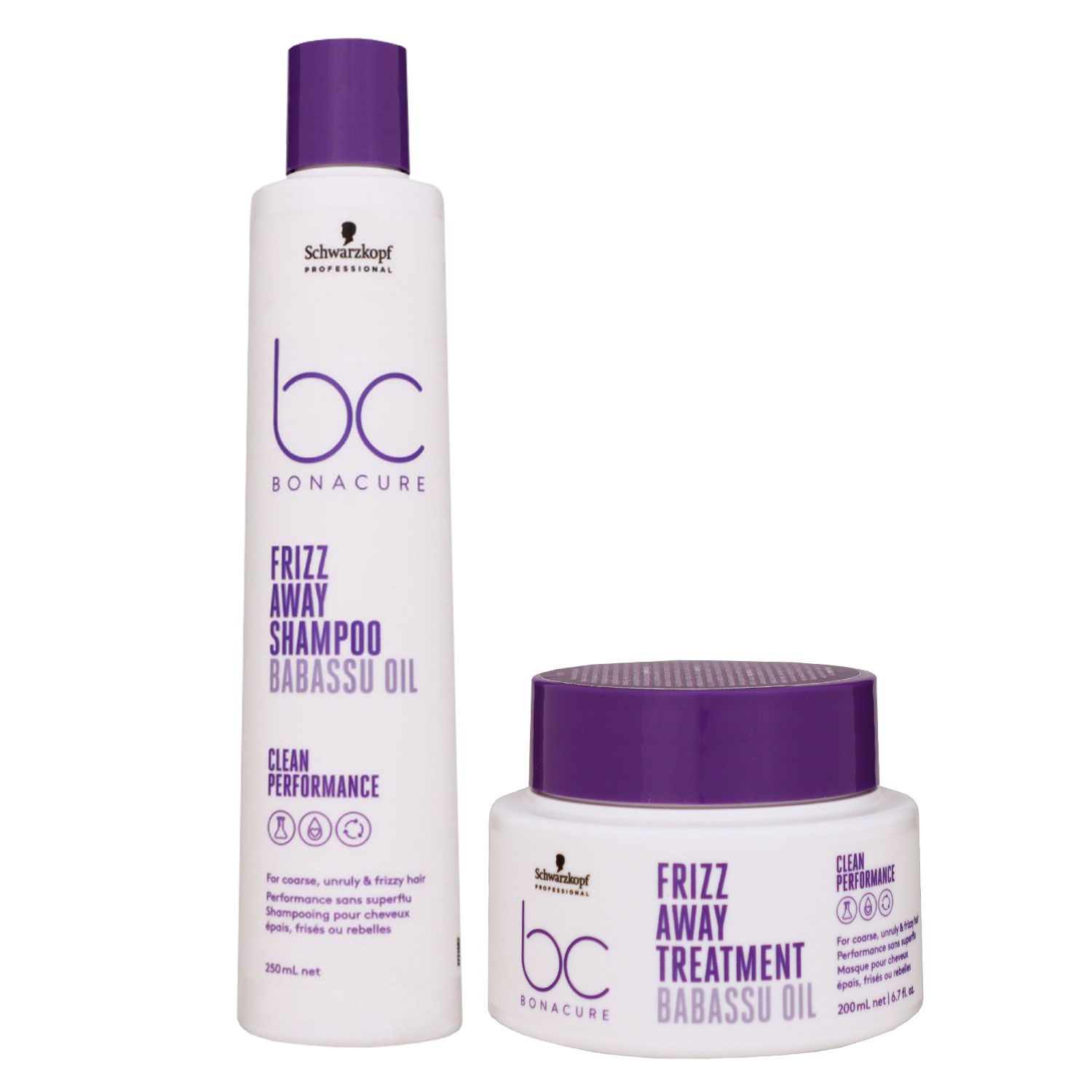 Schwarzkopf BC Bonacure Frizz Away 250 ml Shampoo & 200 ml BC Frizz Away Treatment Haarkur Set