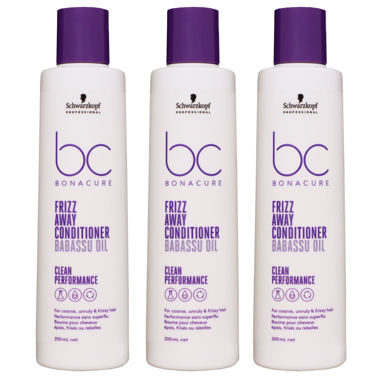 Schwarzkopf BC Bonacure Frizz Away 3 x 200 ml Conditioner Set