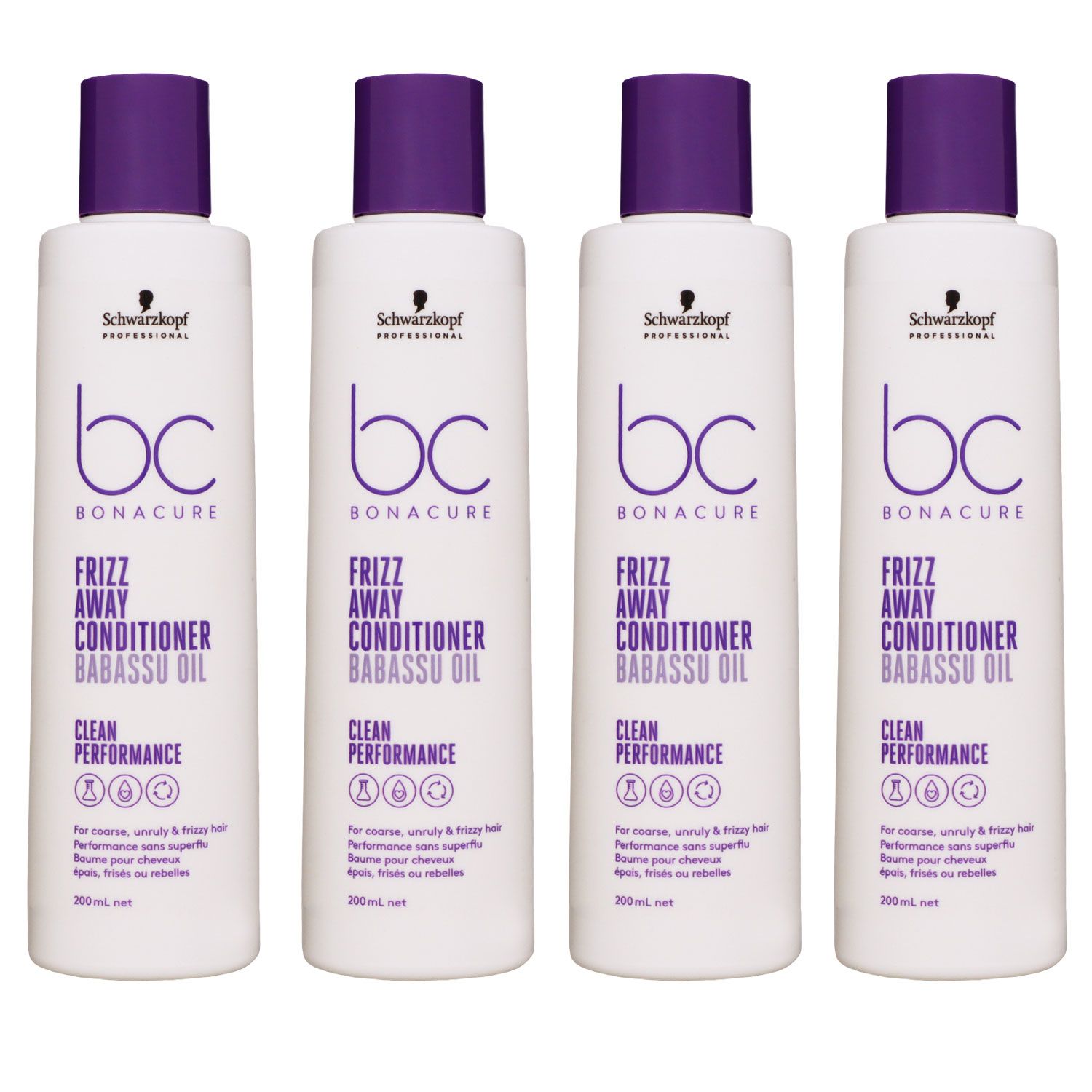 Schwarzkopf BC Bonacure Frizz Away 4 x 200 ml Conditioner Set