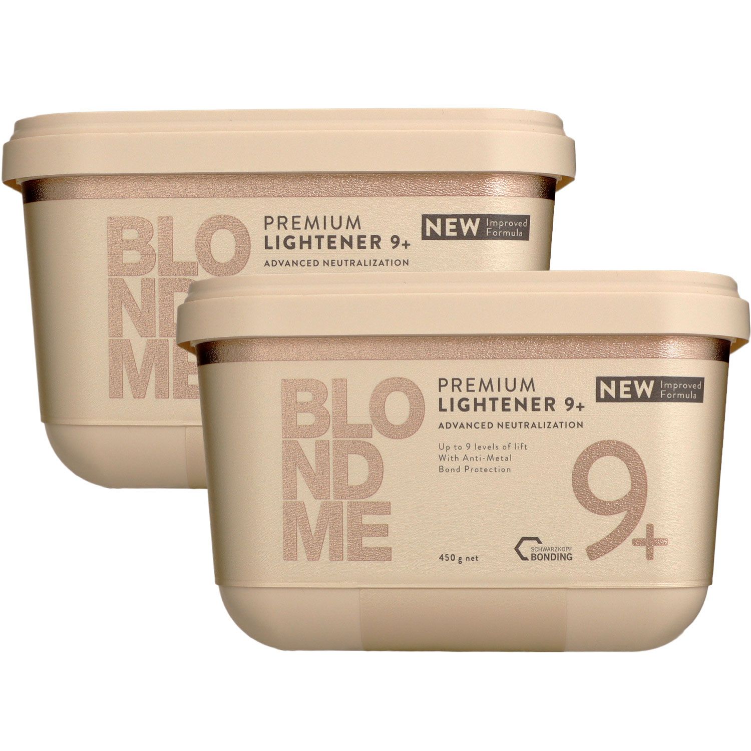 Schwarzkopf Blondme 2 x 450 g Premium Aufheller 9+ Box Blondierpulver Set