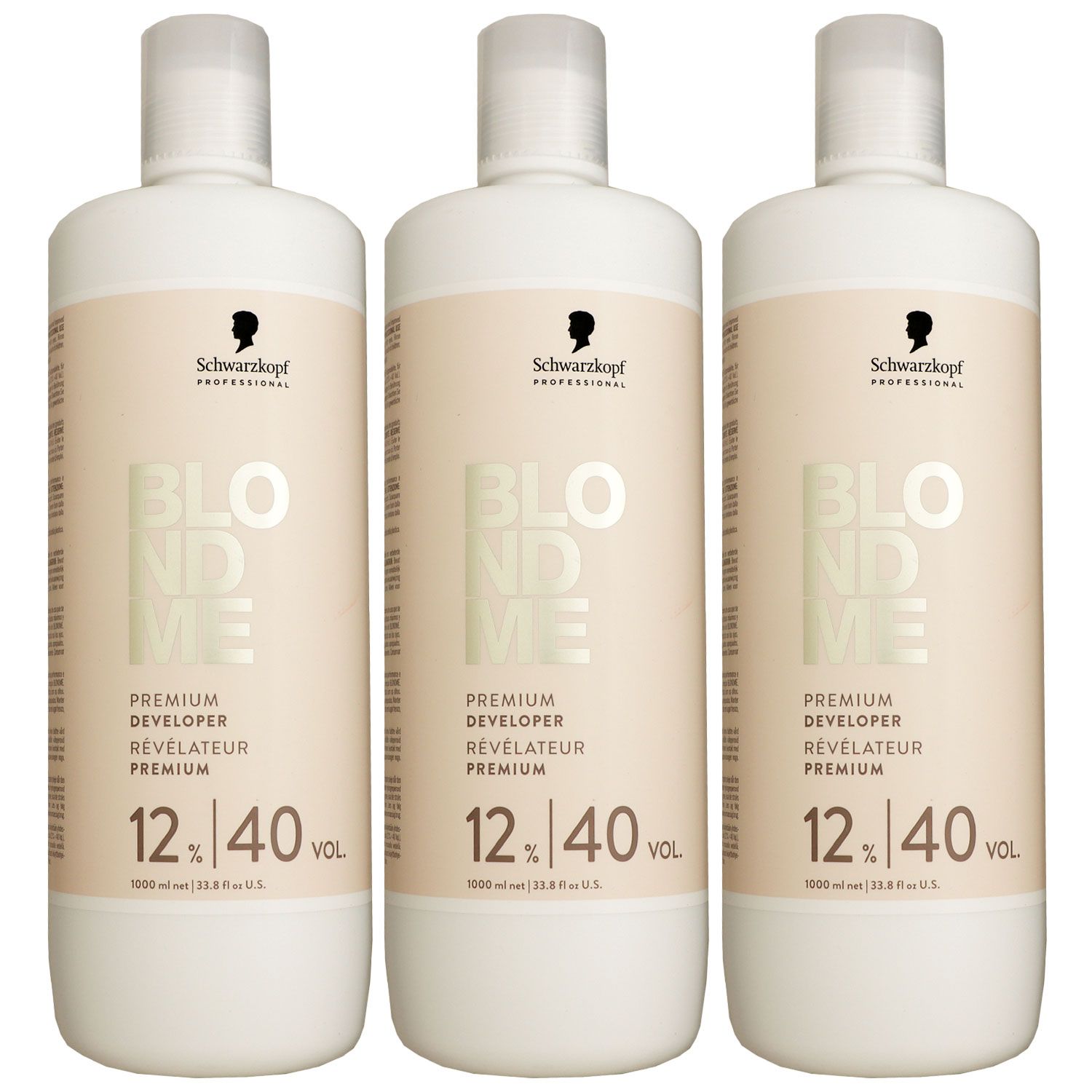 Schwarzkopf Blondme 3 x 1000 ml 12 % Oxydant Entwickler Set