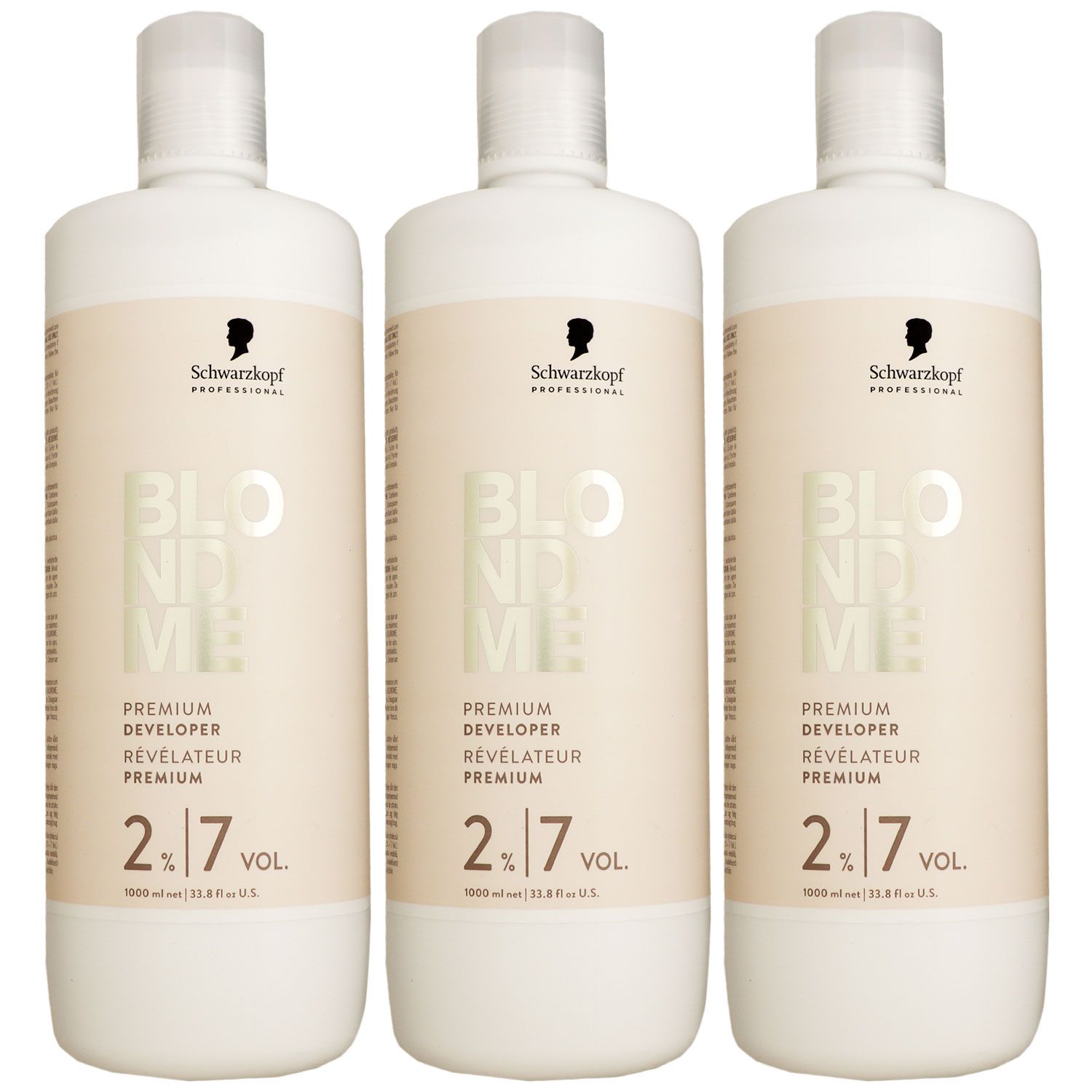 Schwarzkopf Blondme 3 x 1000 ml 2 % Oxydant Entwickler Set