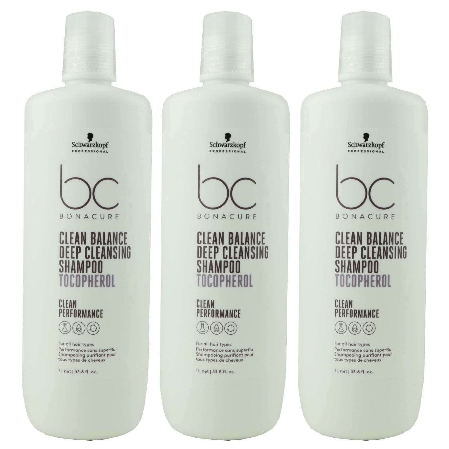 Schwarzkopf Bonacure Clean Balance 3 x 1000 ml Shampoo f�r alle Haartypen Set