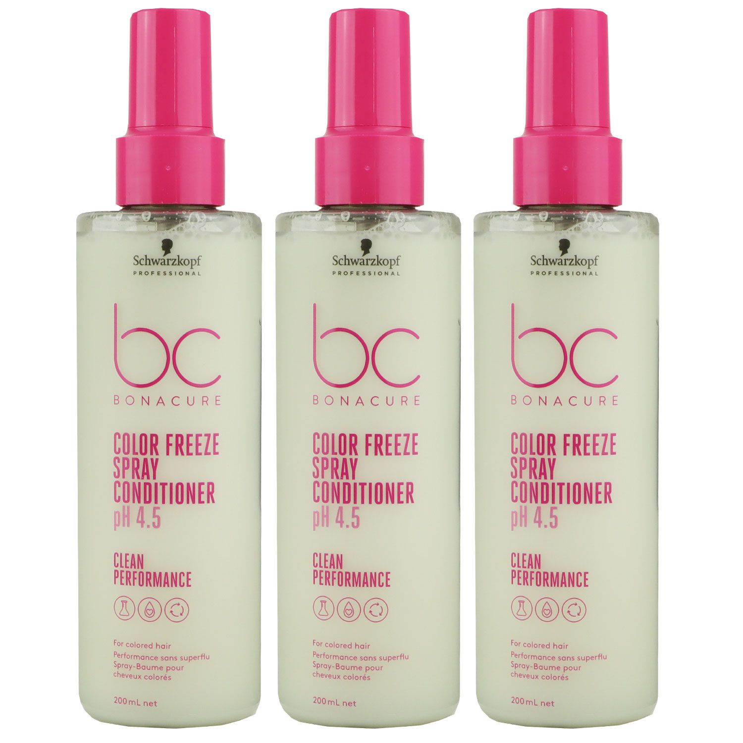 Schwarzkopf Bonacure Color Freeze 3 x 200 ml Conditioner Spray Set