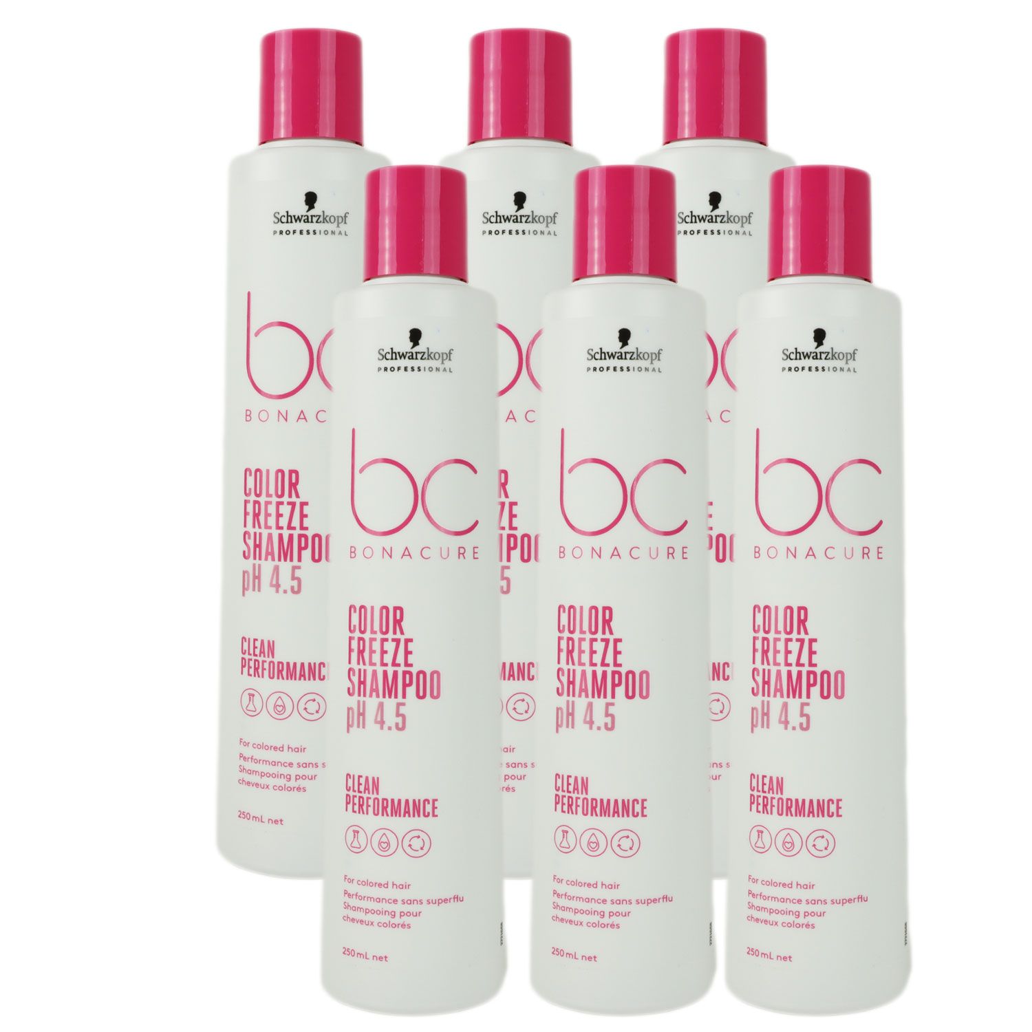 Schwarzkopf Bonacure Color Freeze 6 x 250 ml Shampoo f�r coloriertes Haar Set