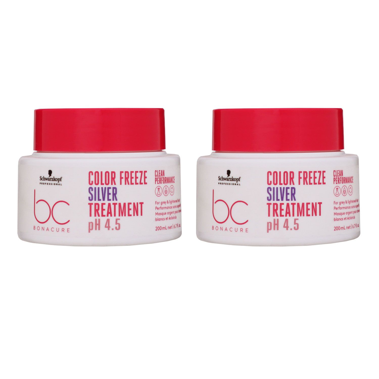 Schwarzkopf Bonacure Color Freeze Silver 2 x 200 ml Treatment Set ...