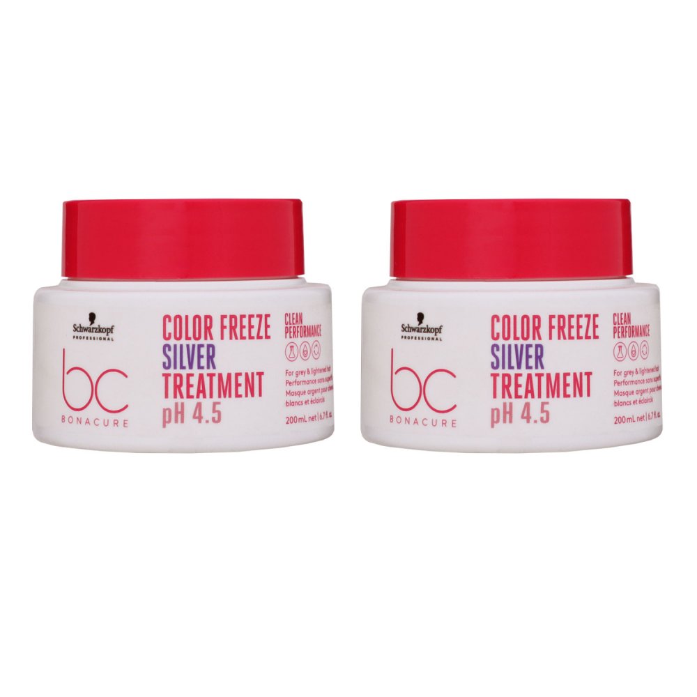 Schwarzkopf Bonacure Color Freeze Silver 2 x 200 ml Treatment Set ...