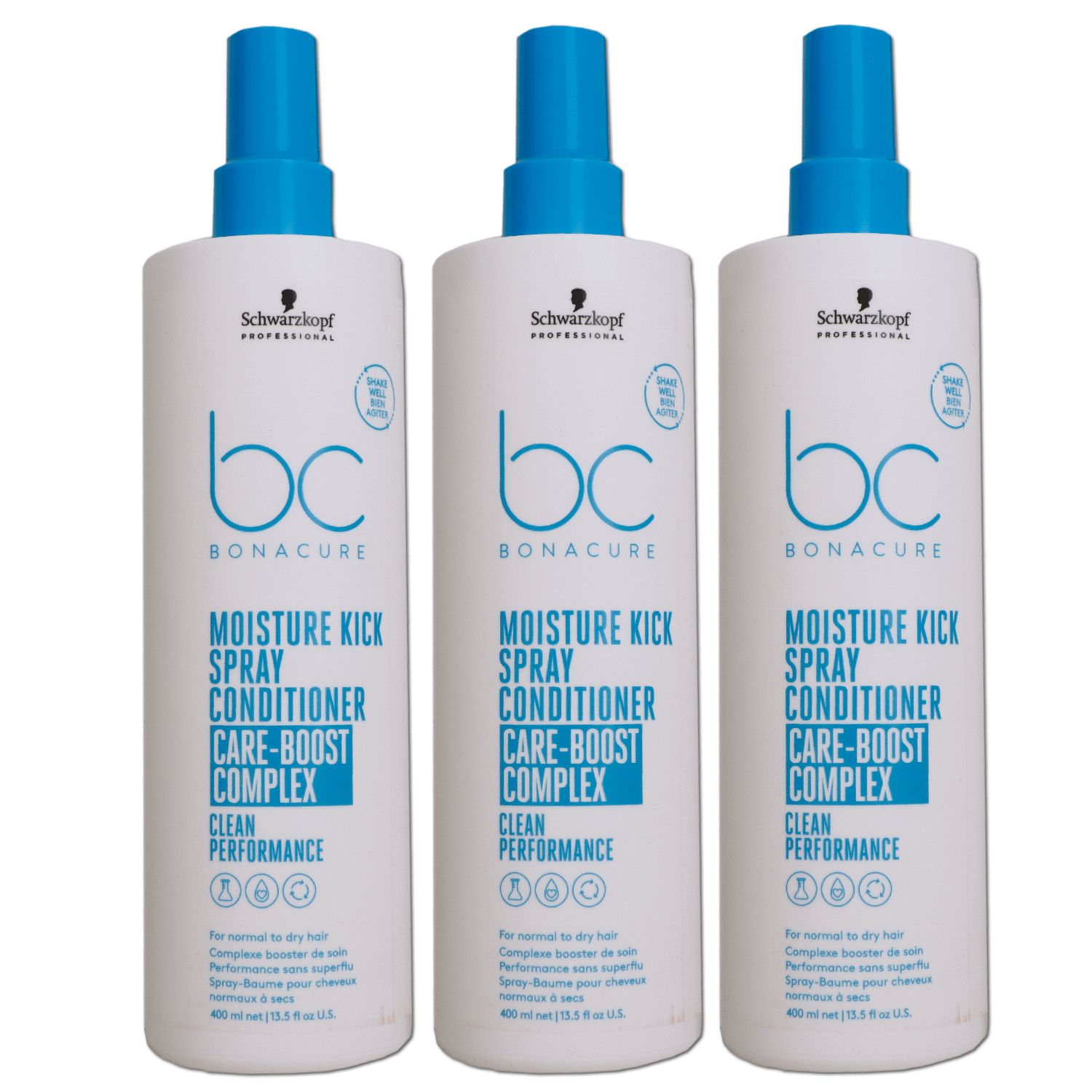Schwarzkopf Bonacure Moisture Kick 3 x 400 ml Spr�hconditioner Set