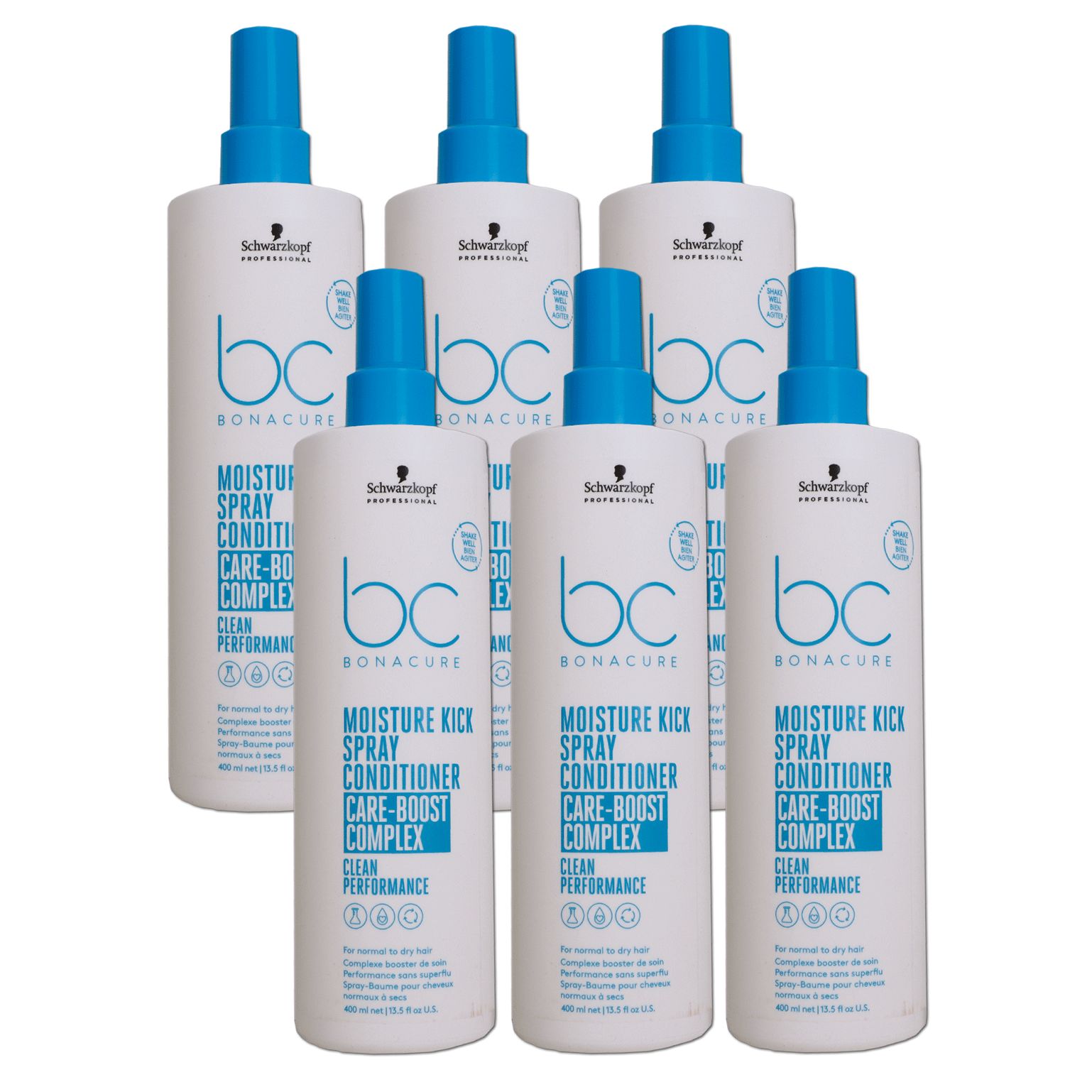 Schwarzkopf Bonacure Moisture Kick 6 x 400 ml Spr�hconditioner Set