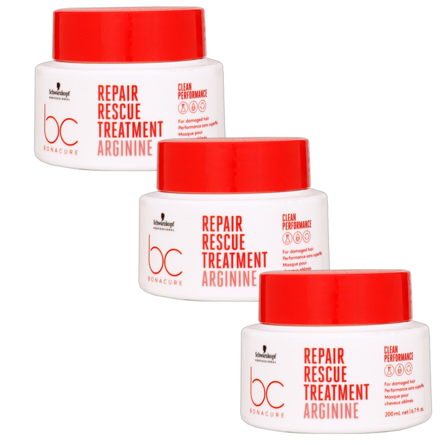 Schwarzkopf Bonacure Repair Rescue 3 x 200 ml Treatment f�r gesch�digtes Haar Set