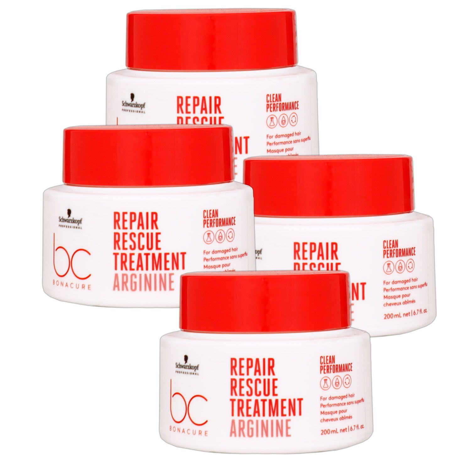 Schwarzkopf Bonacure Repair Rescue 4 x 200 ml Treatment f�r gesch�digtes Haar Set