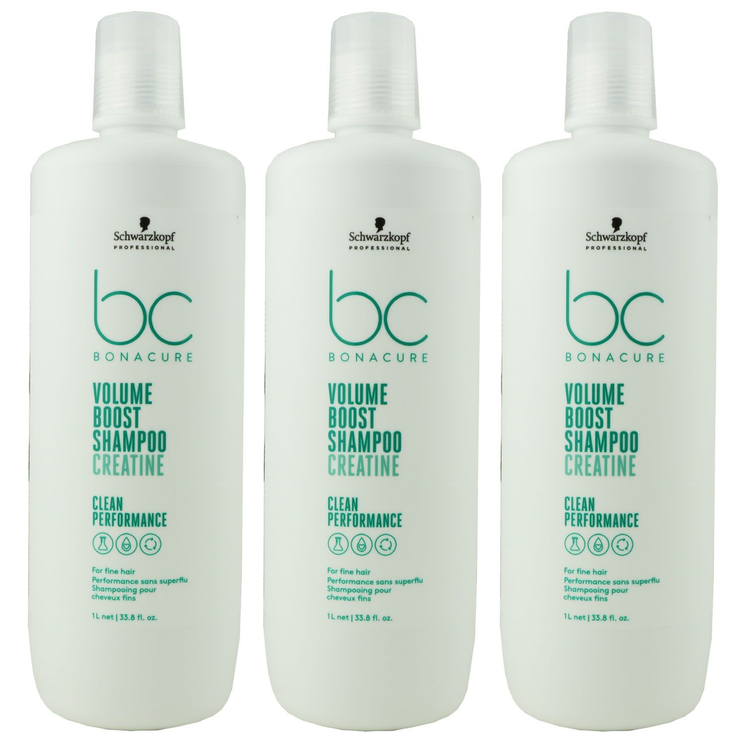 Schwarzkopf Bonacure Volume Boost 3 x 1000 ml Shampoo f�r feines Haar Set