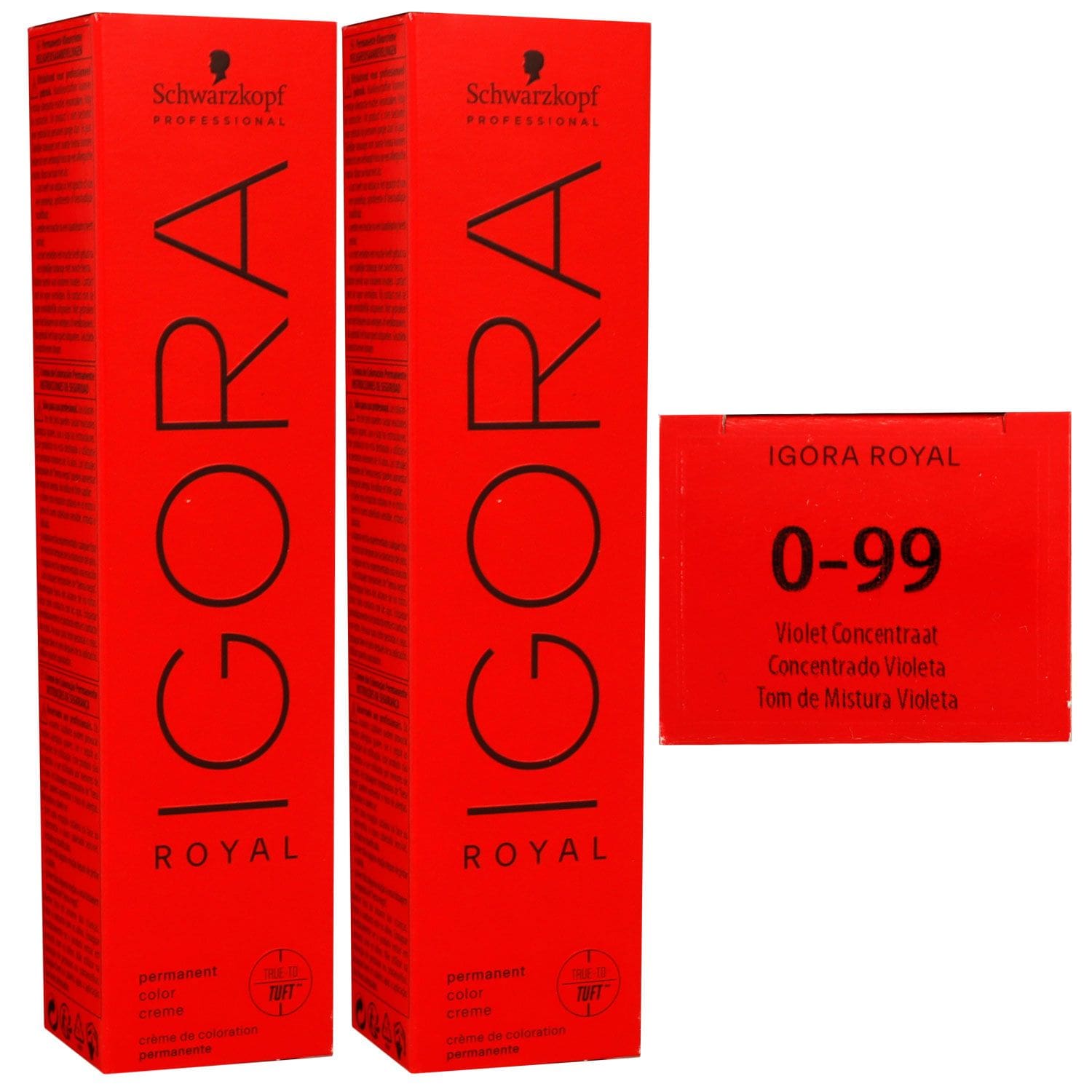 Schwarzkopf Igora Royal 2 x 60 ml 0-99 violett konzentrat Haarfarbe Cremefarbe Set