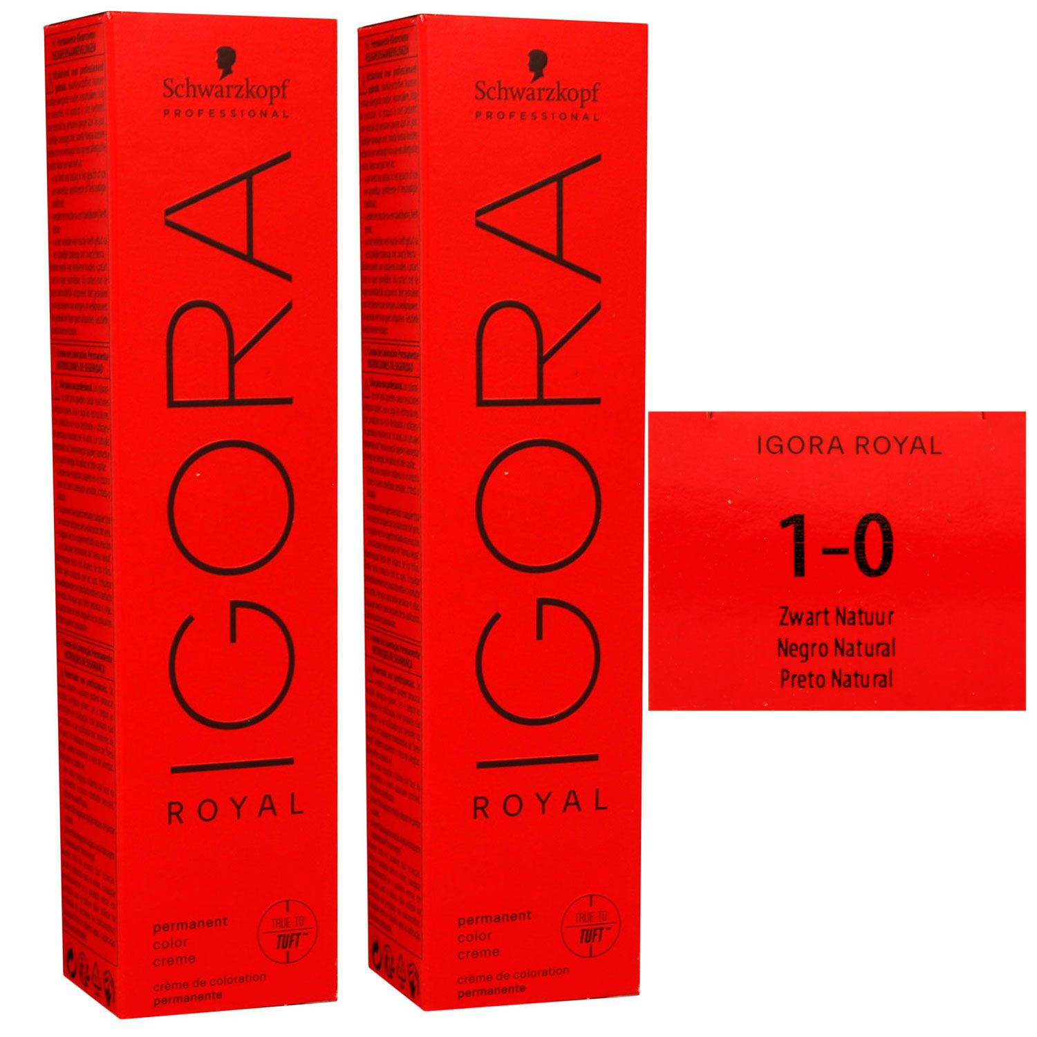 Schwarzkopf Igora Royal 2 x 60 ml 1-0 schwarz Haarfarbe Cremefarbe Set