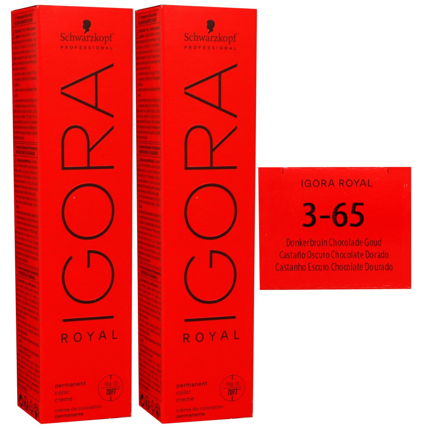 Schwarzkopf Igora Royal 2 x 60 ml 3-65 dunkelbraun schoko gold Haarfarbe Cremefarbe Set