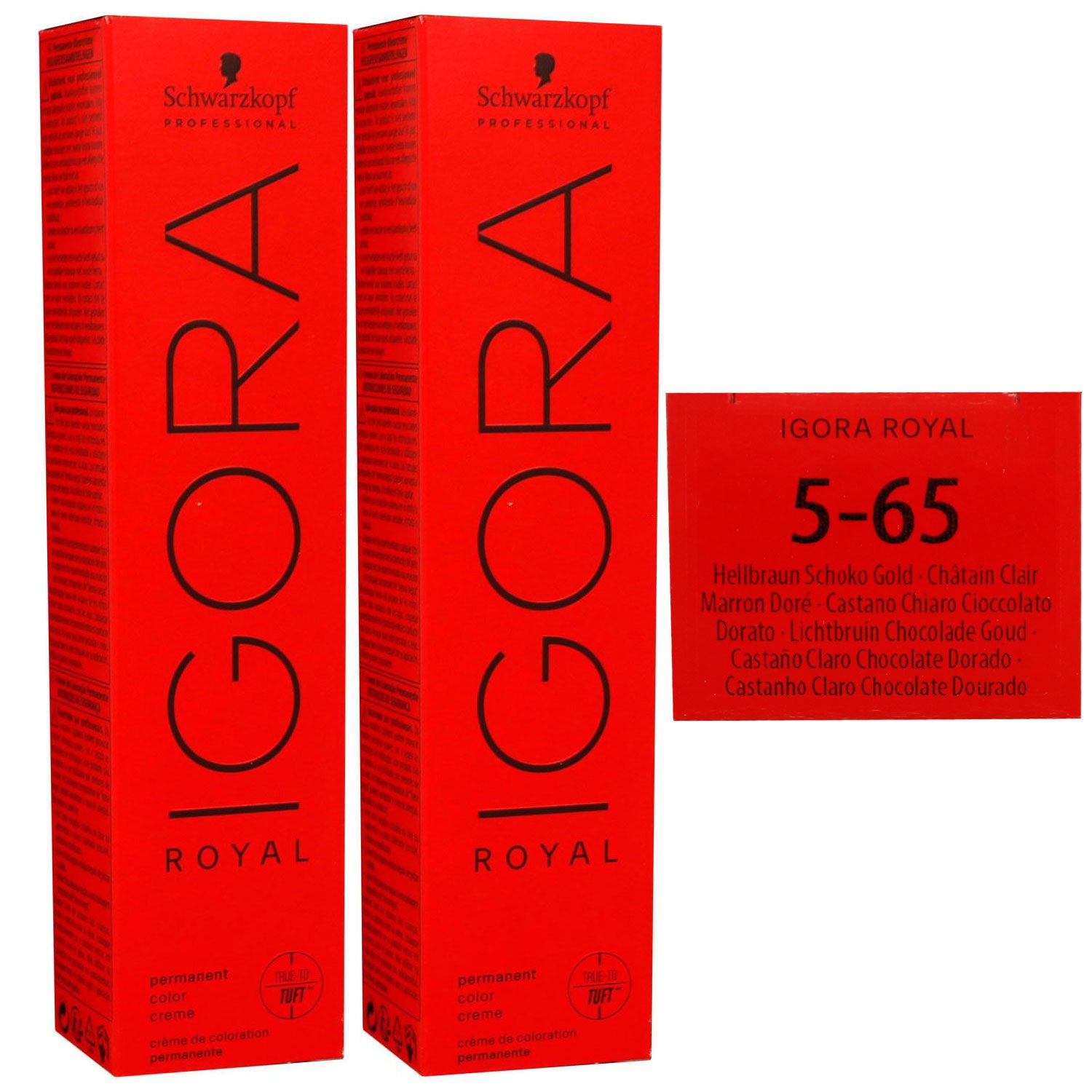 Schwarzkopf Igora Royal 2 x 60 ml 5-65 hellbraun schoko gold Haarfarbe Cremefarbe Set