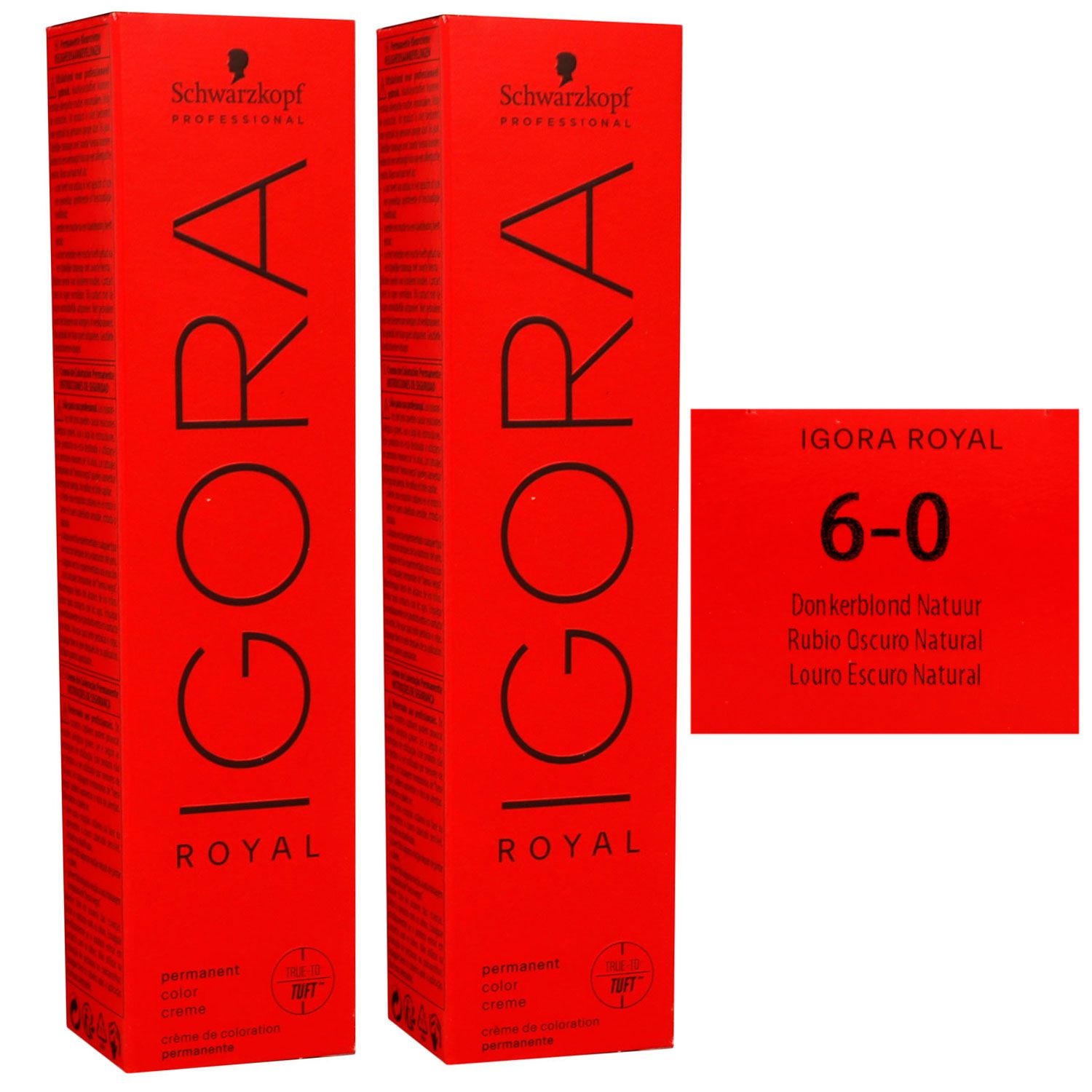 Schwarzkopf Igora Royal 2 x 60 ml 6-0 dunkelblond Haarfarbe Cremefarbe Set