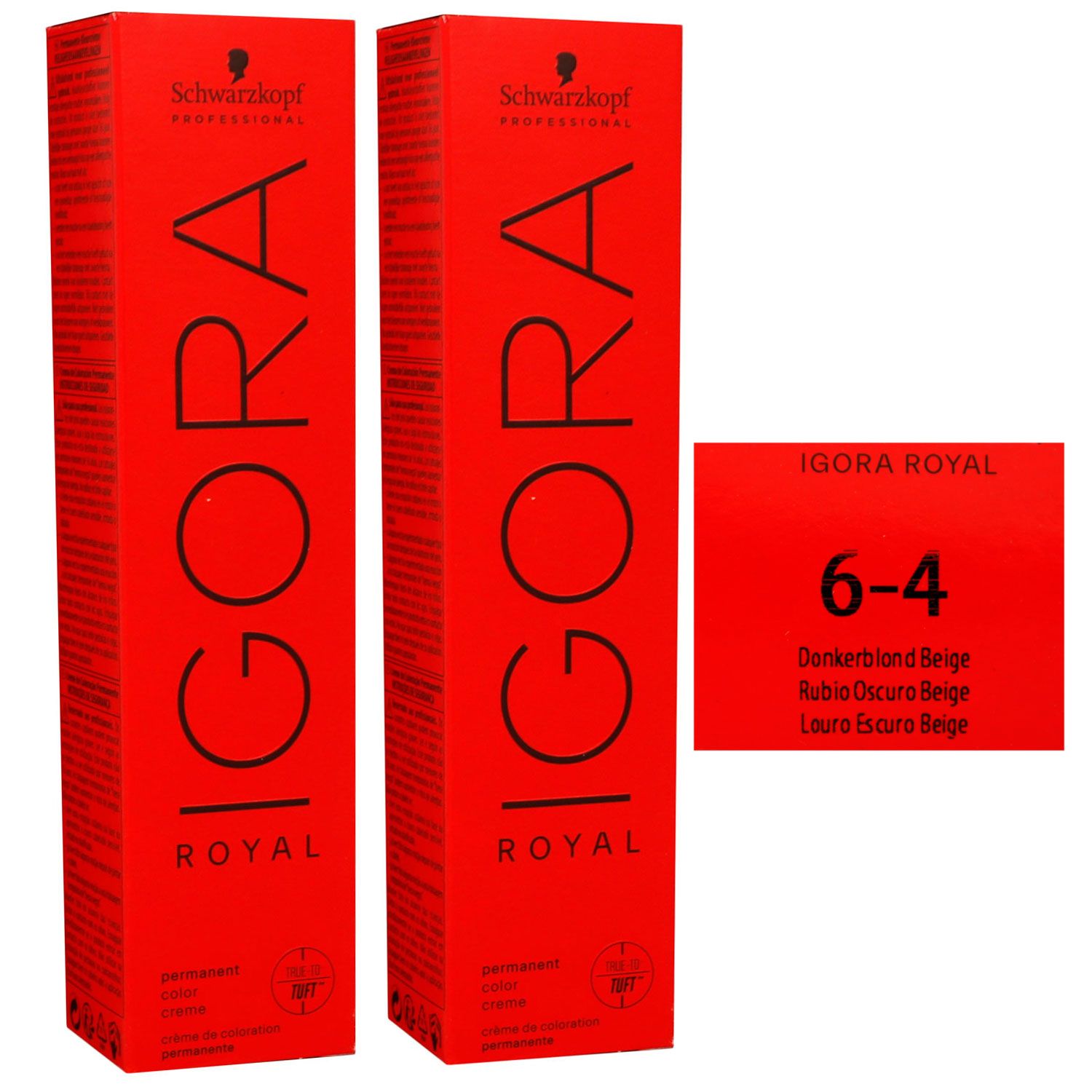 Schwarzkopf Igora Royal 2 x 60 ml 6-4 dunkelblond schoko Haarfarbe Cremefarbe Set