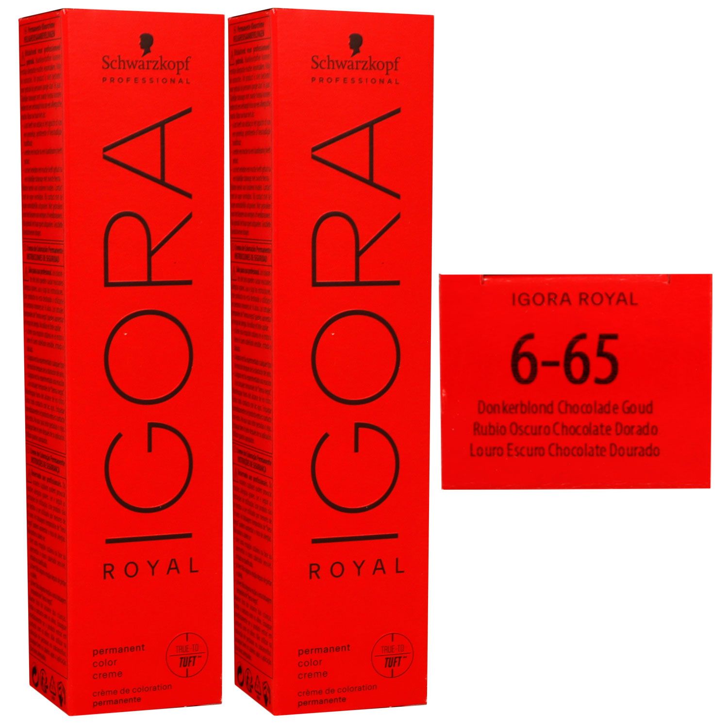 Schwarzkopf Igora Royal 2 x 60 ml 6-65 dunkelblond schoko gold Haarfarbe Cremefarbe Set