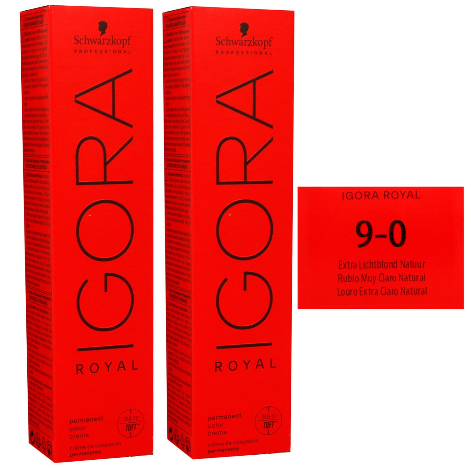 Schwarzkopf Igora Royal 2 x 60 ml 9-0 lichtblond Haarfarbe Cremefarbe Set