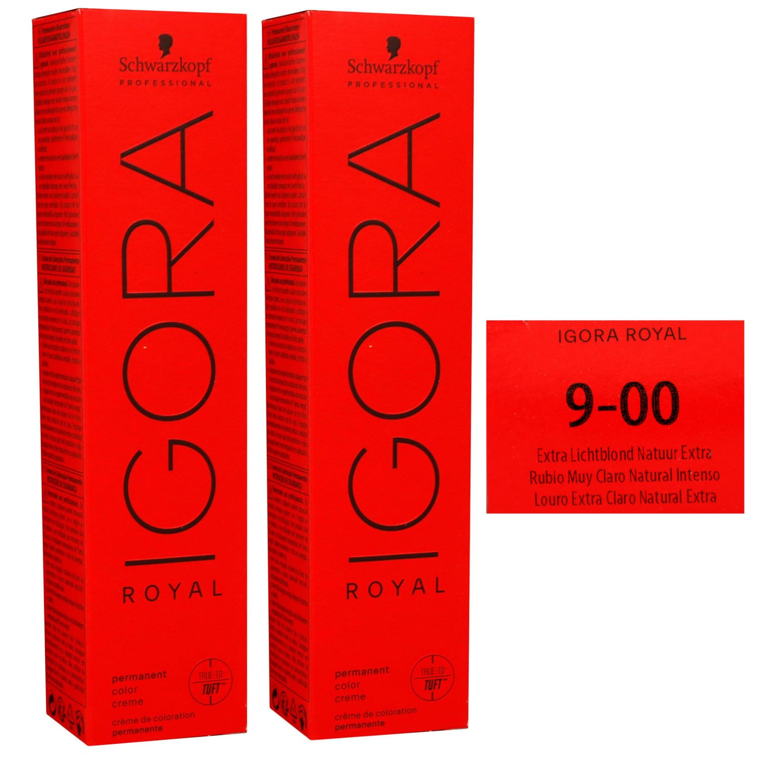 Schwarzkopf Igora Royal 2 x 60 ml 9-00 extra hellblond natur extra Haarfarbe Cremefarbe Set