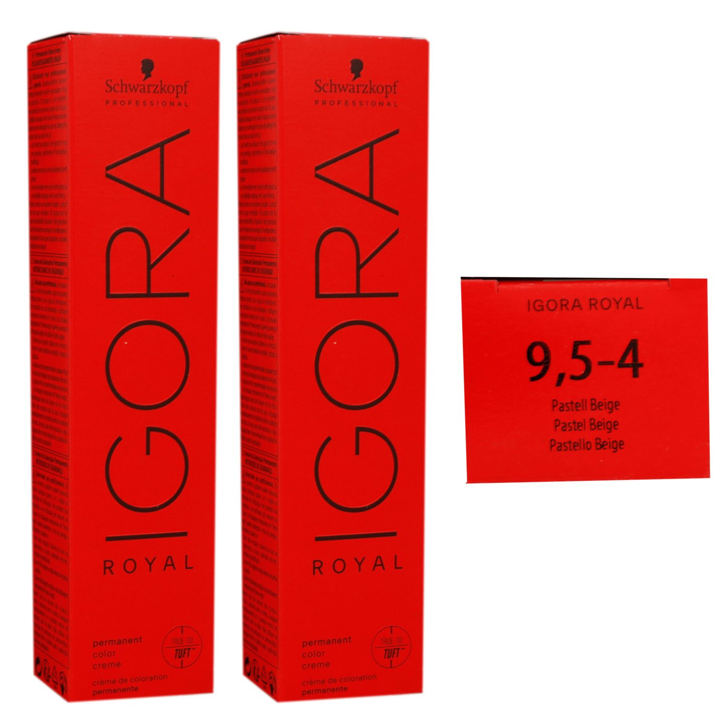 Schwarzkopf Igora Royal 2 x 60 ml 9,5-4 beige Haarfarbe Cremefarbe Set
