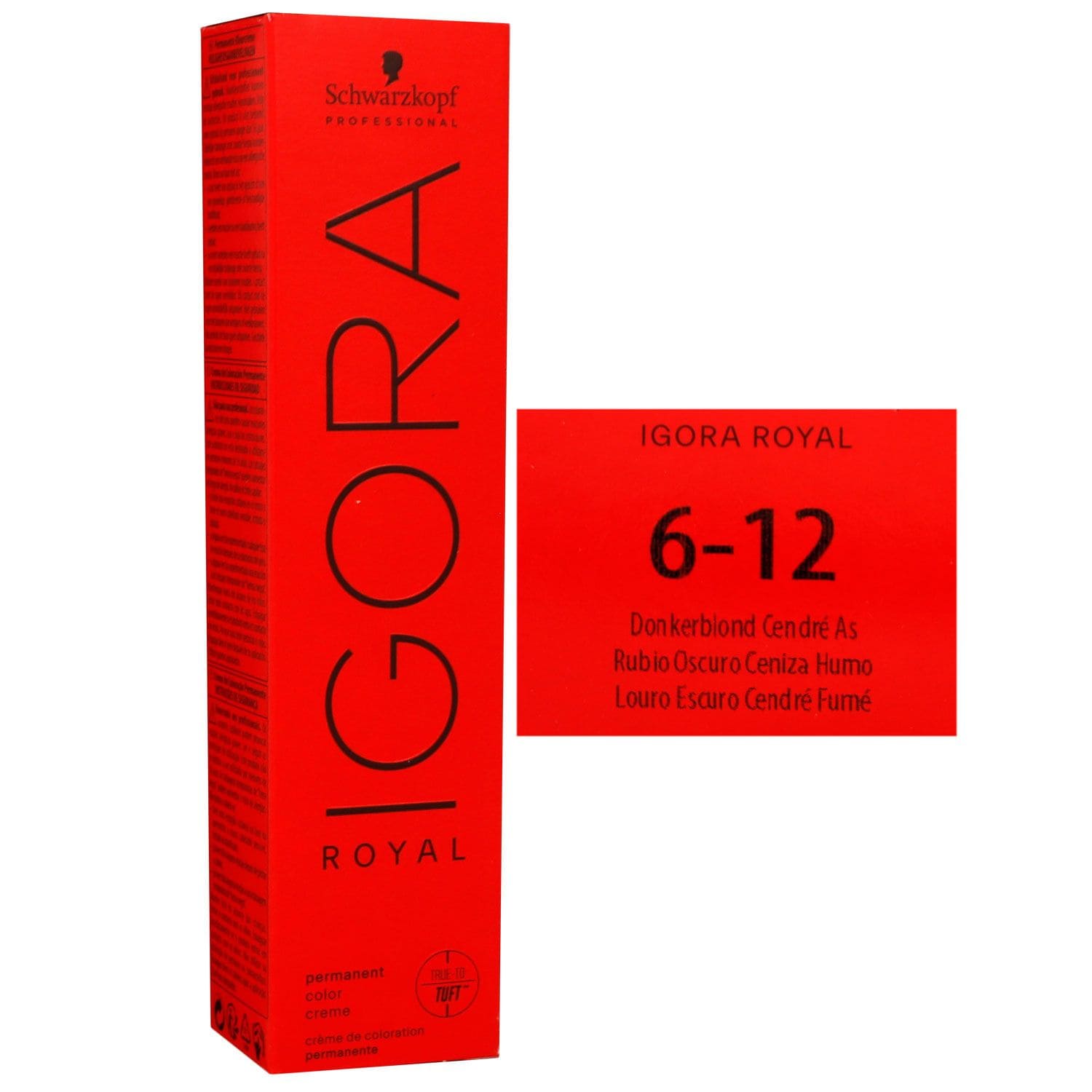 Schwarzkopf Igora Royal 60 ml 6-12 dunkelblond cendre asch Haarfarbe Cremefarbe
