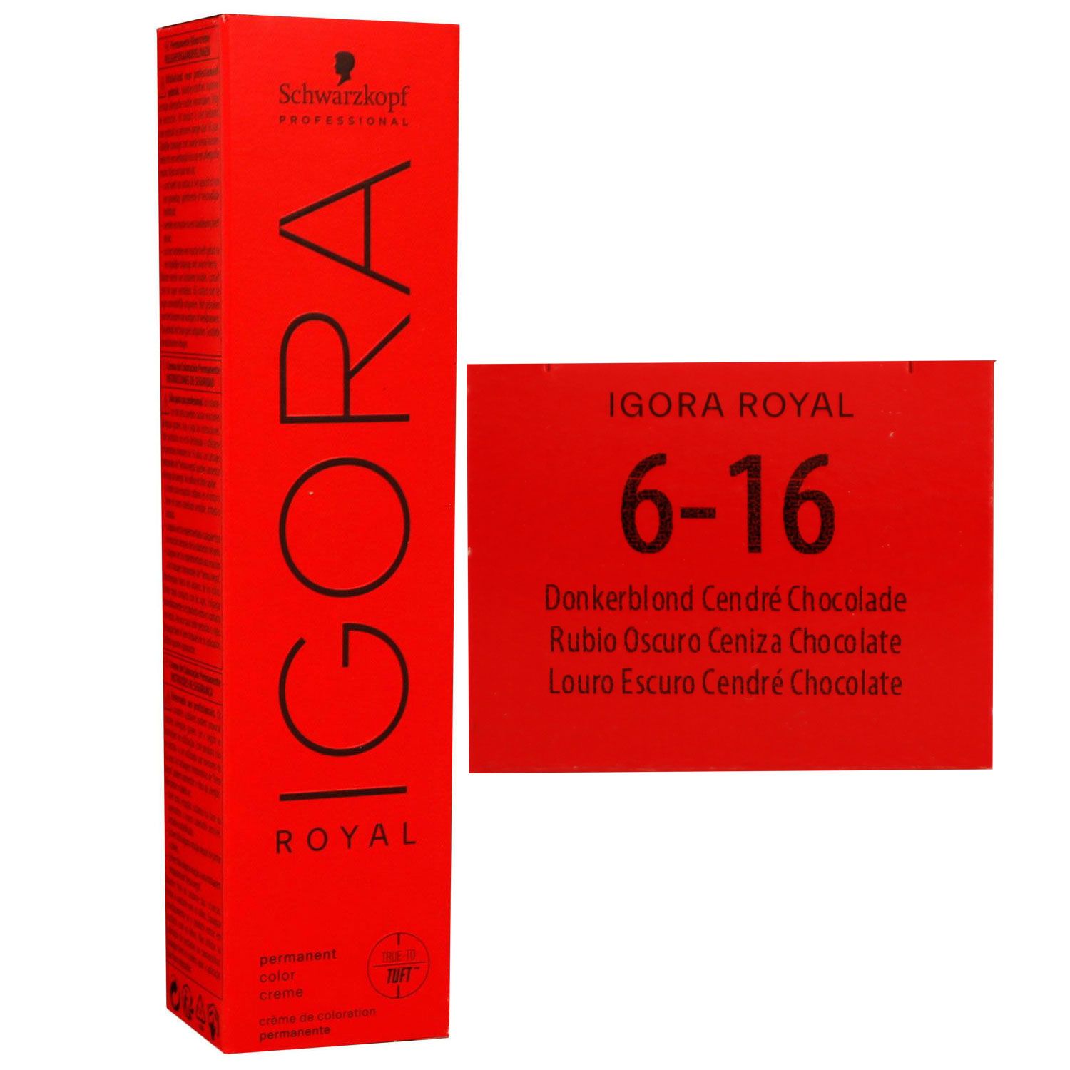 Schwarzkopf Igora Royal 60 ml 6-16 dunkelblond cendre schoko Haarfarbe Cremefarbe