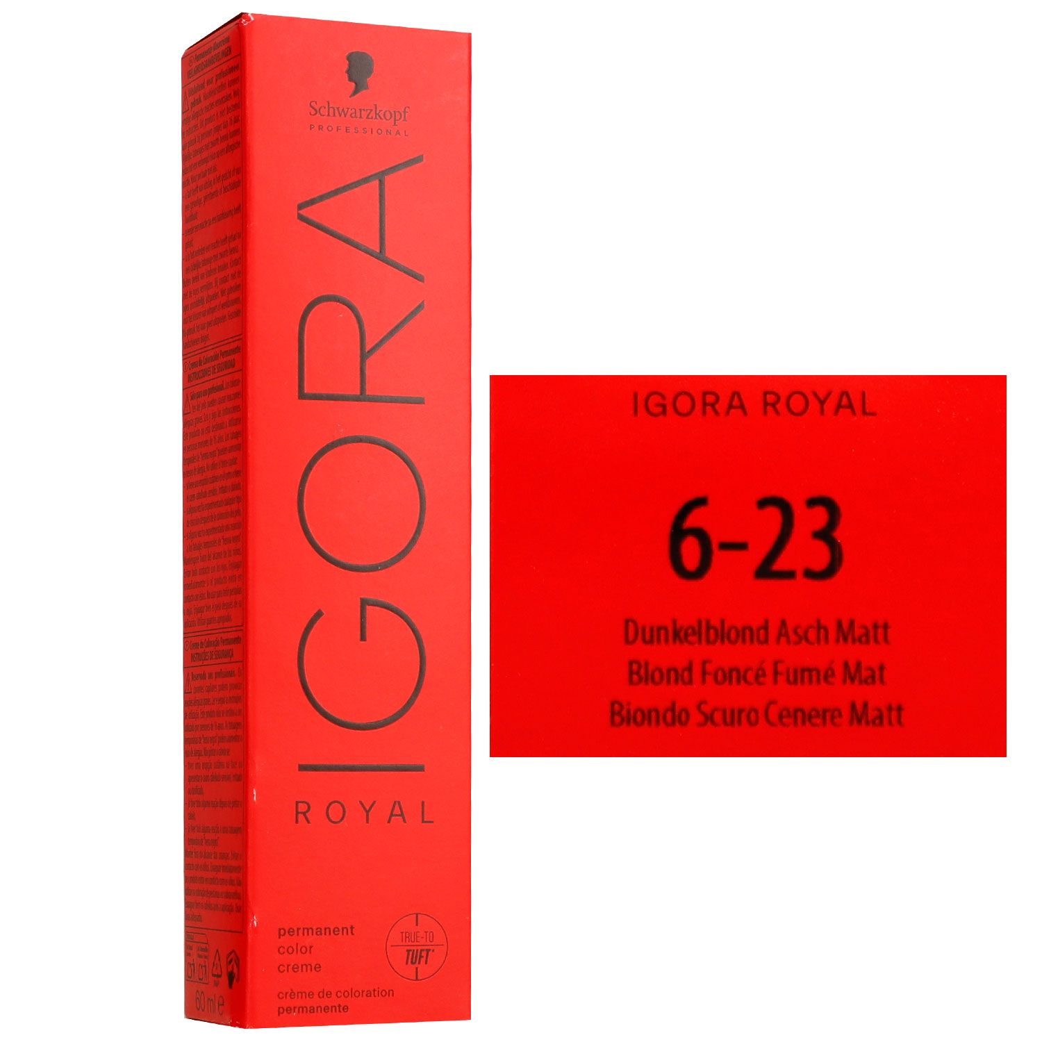 Schwarzkopf Igora Royal 60 ml 6-23 Dunkelblond Asch Matt Haarfarbe Cremefarbe