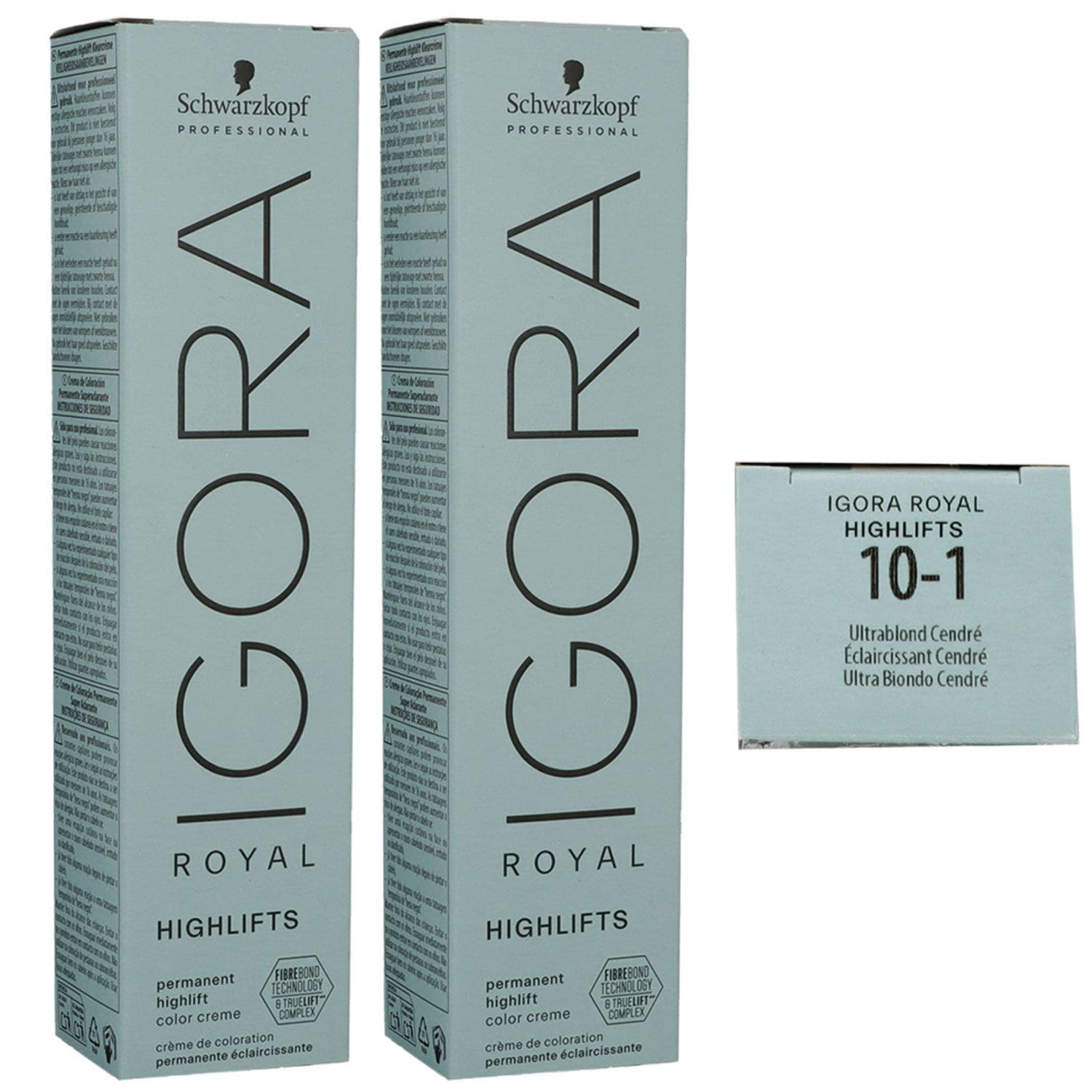 Schwarzkopf Igora Royal Highlifts 2 x 60 ml 10-1 Ultrablond Cendre Set