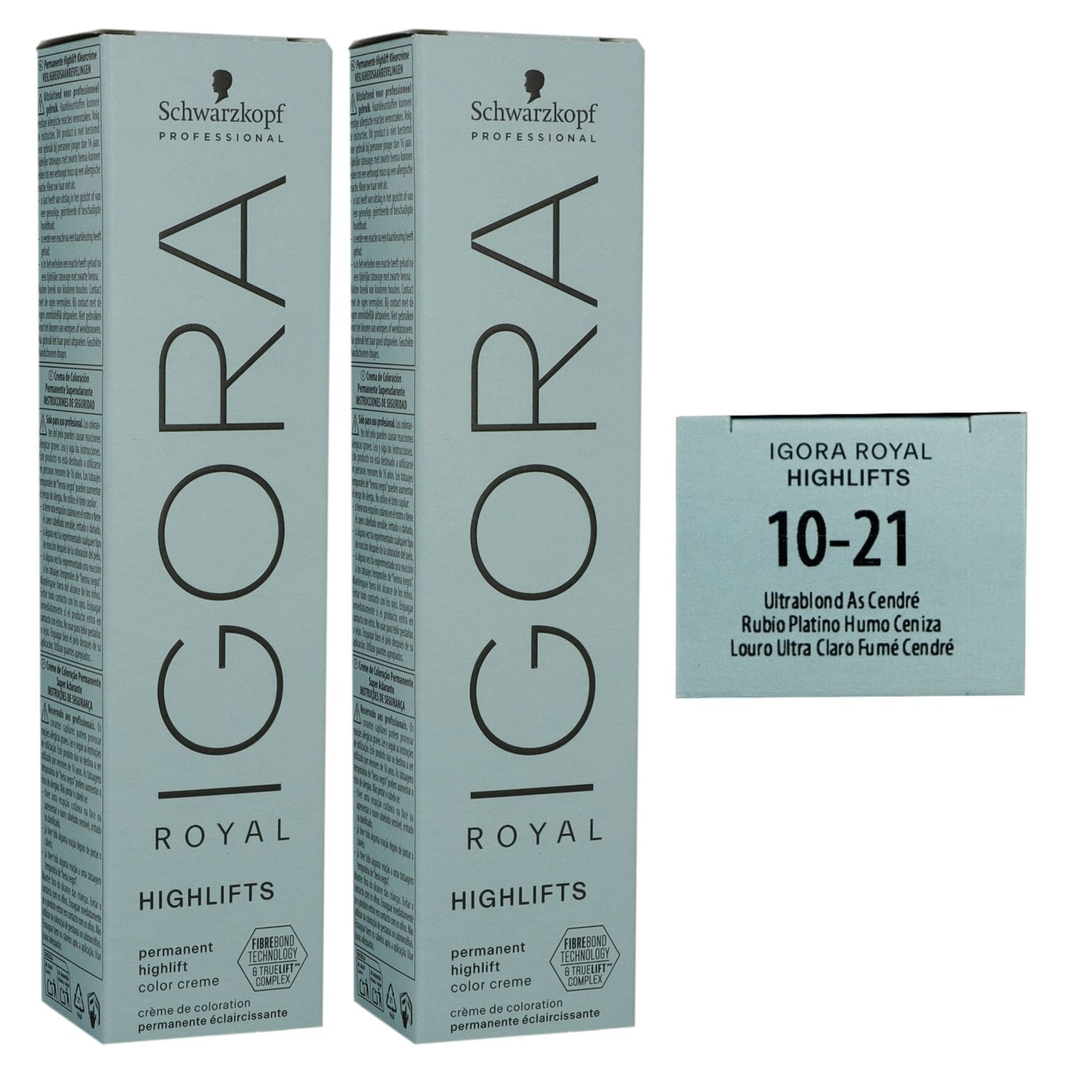 Schwarzkopf Igora Royal Highlifts 2 x 60 ml 10-21 ultrablond ashcendre Set