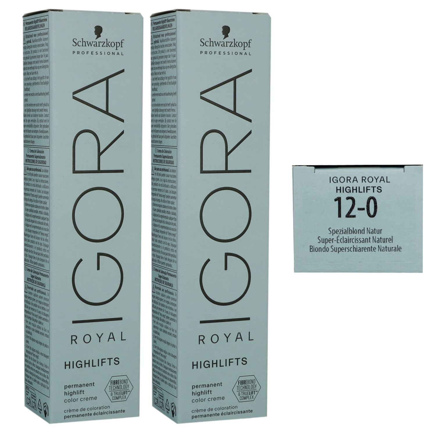 Schwarzkopf Igora Royal Highlifts 2 x 60 ml 12-0 spezialblond natur Set